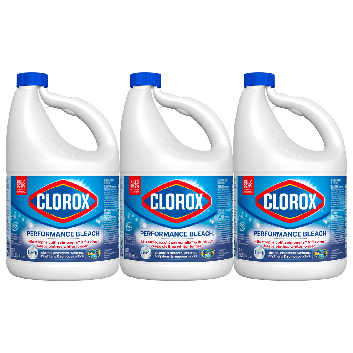Clorox Performance Bleach with CloroMax, Concentrated, 121 fl oz, 3 ct - product image 2