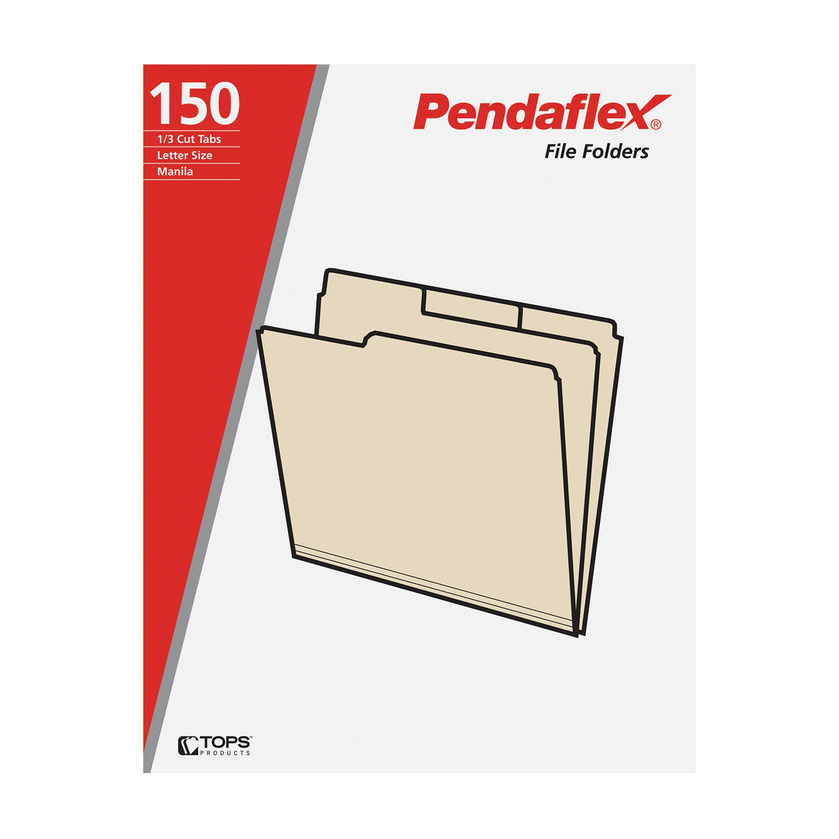 Pendaflex File Folder, 1/3-Cut Tab, Letter, Manila, 150 ct - product image 2