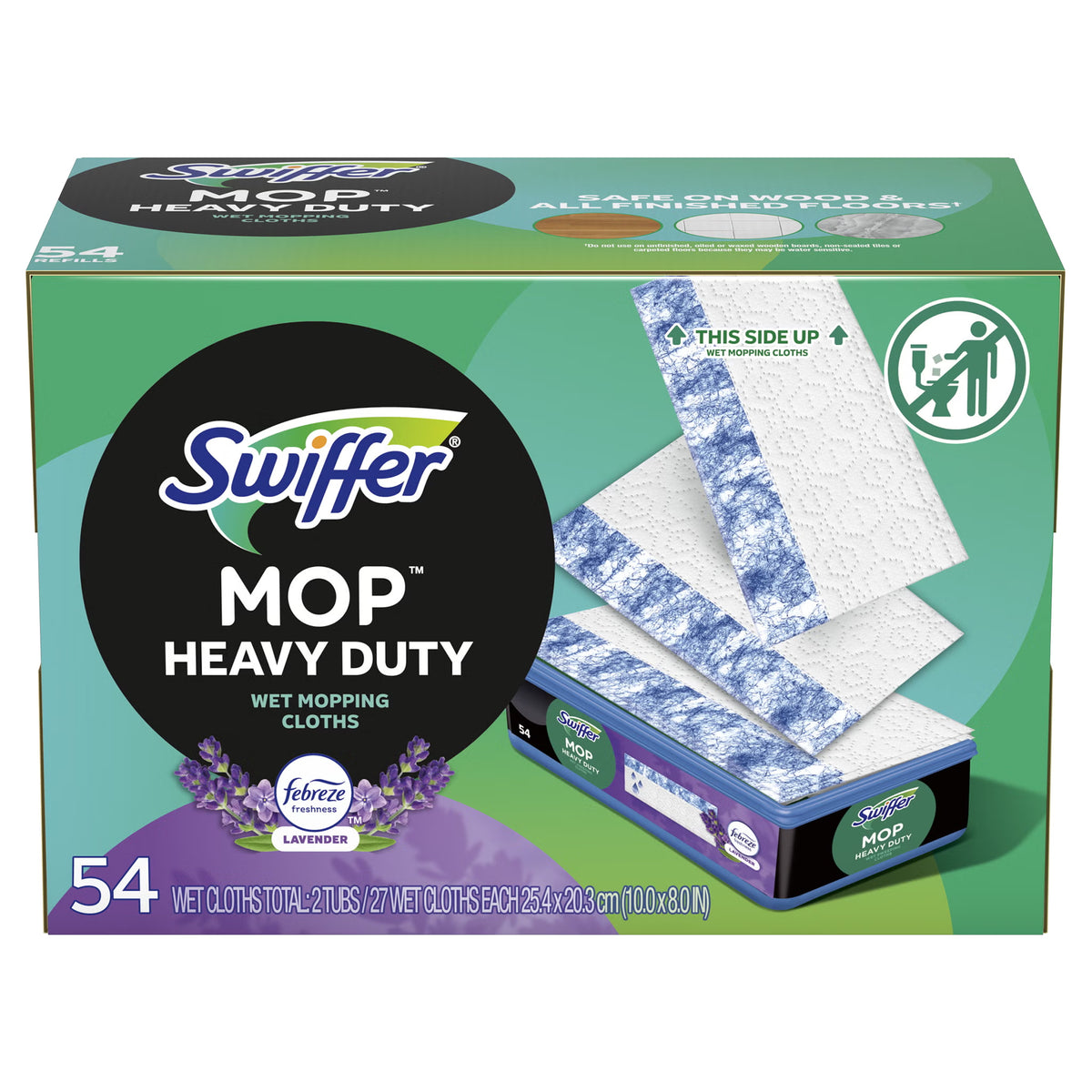Swiffer Mop Wet Mopping Cloths, Heavy Duty, Lavender Scent, 54 ct - image 1