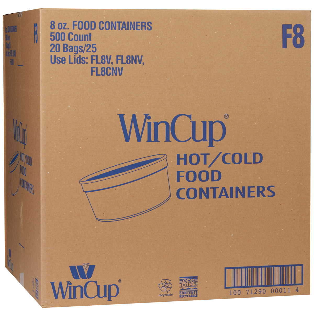 Wincup Foam Container, 8 oz, White, 500 ct - product image 2