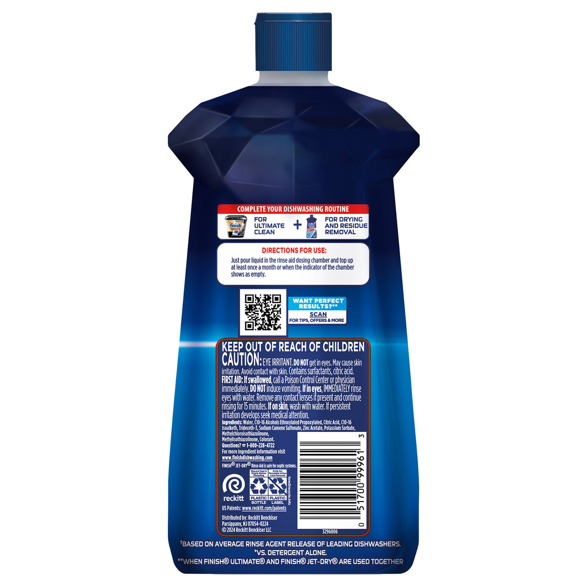 Finish Jet-Dry Ultimate Residue Removal Rinse Aid, 38 fl oz - product image 4