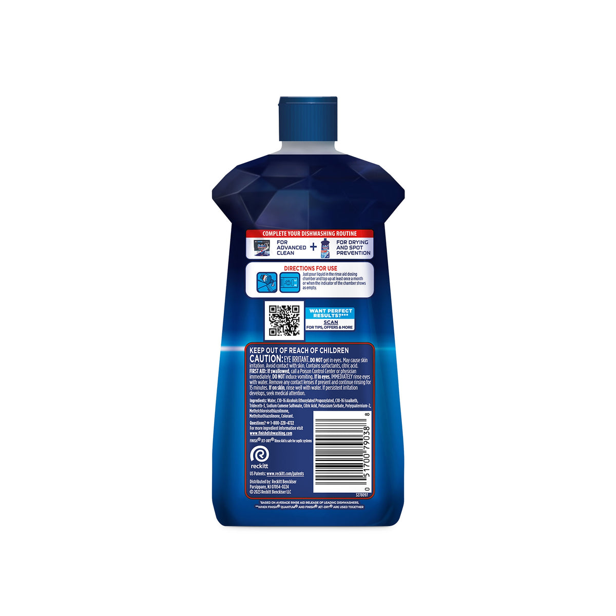 Finish Jet-Dry Ultimate Residue Removal Rinse Aid, 38 fl oz - product image 2