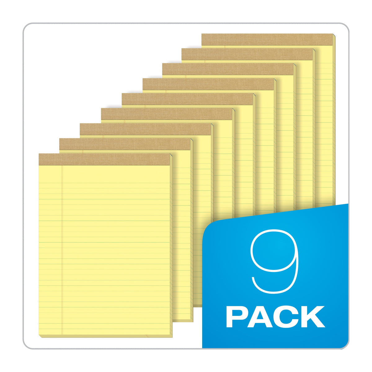 TOPS Legal Notepad, Legal Ruled, Canary Yellow, 8-1/2 in x 11-3/4 in, 100 Sheets, 9 Pads - product image 2