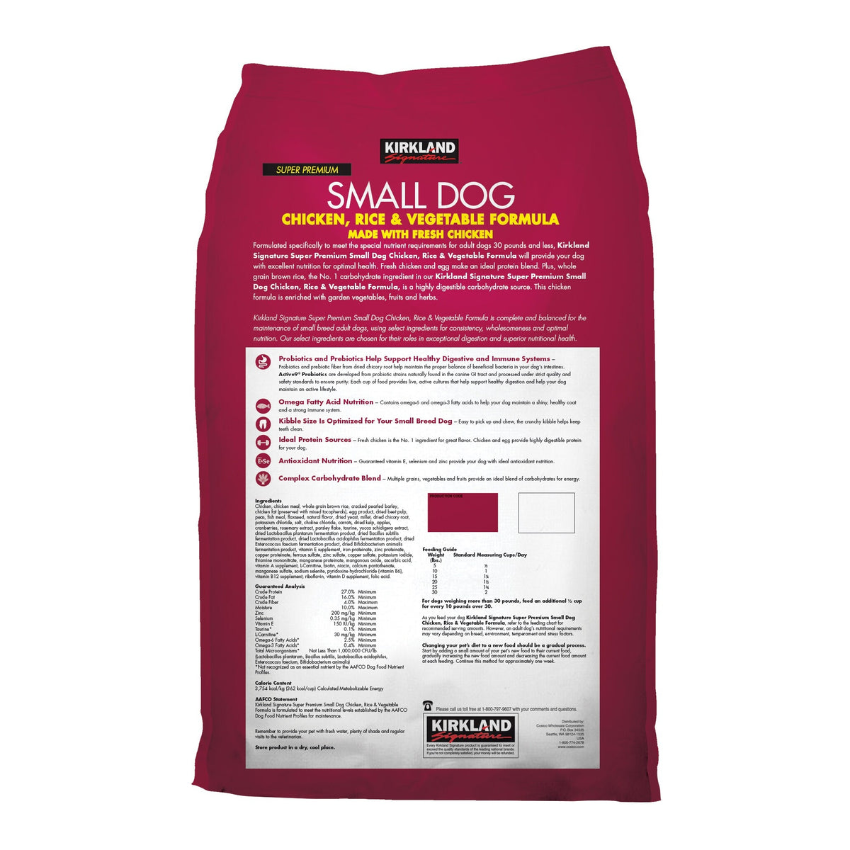 Kirkland Signature Super Premium Chicken & Rice Dog Food, 20 lbs - product image 2