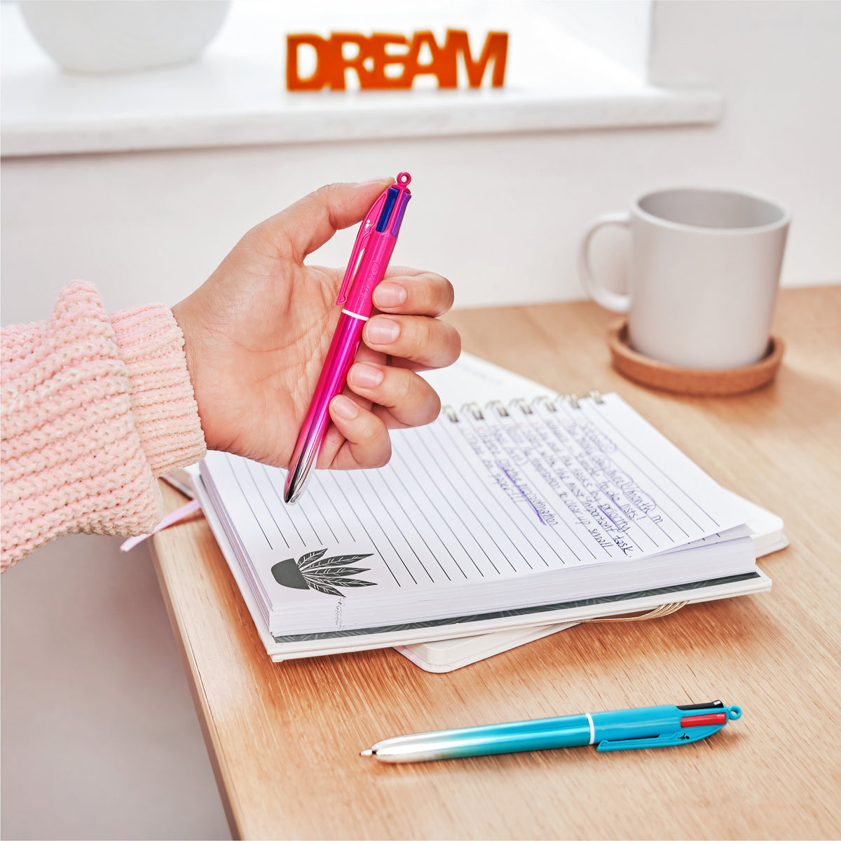 BIC 4-Color Retractable Ball Pen, Medium Point, 1.0 mm, Multicolor Ink, 10 ct - product image 3
