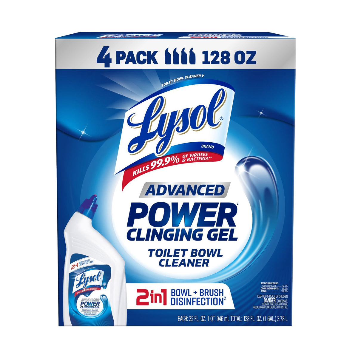 Lysol Advanced Toilet Bowl Cleaner, 32 fl oz, 4 ct - product image 5