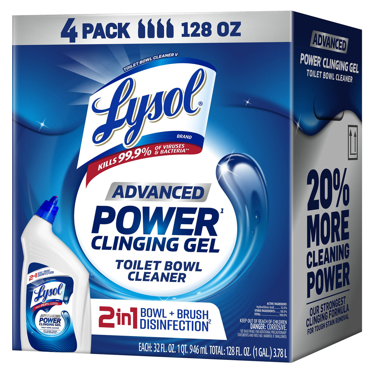 Lysol Advanced Toilet Bowl Cleaner, 32 fl oz, 4 ct - product image 3