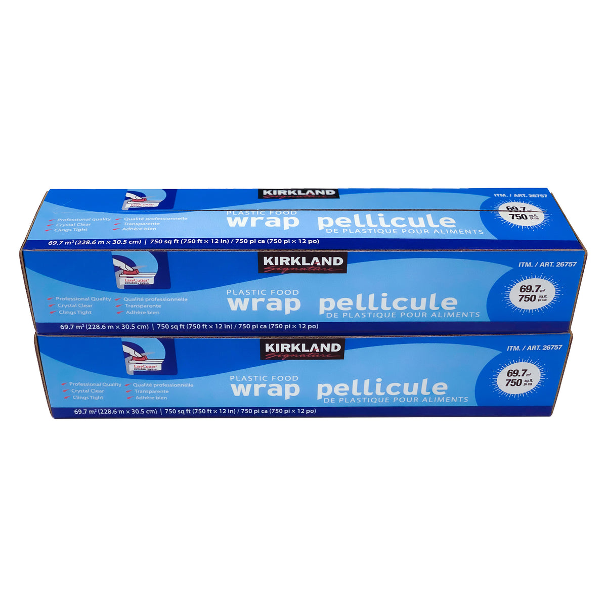 Kirkland Signature Plastic Food Wrap, 12''W x 750'L, 2 ct - product image 2