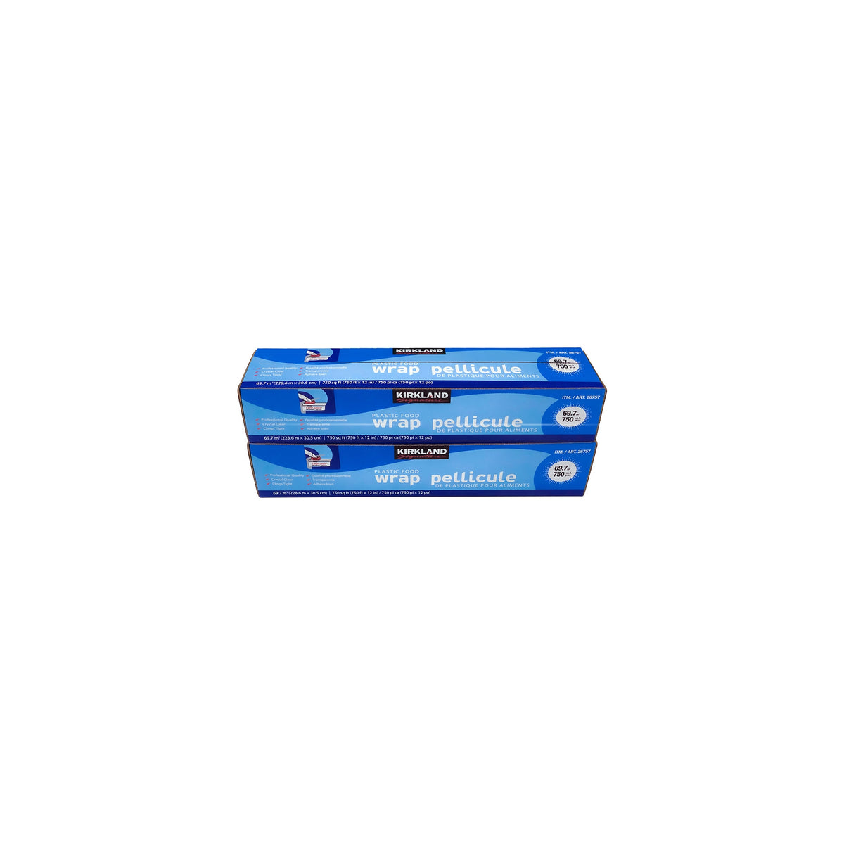 Kirkland Signature Plastic Food Wrap, 12''W x 750'L, 2 ct - product image 3