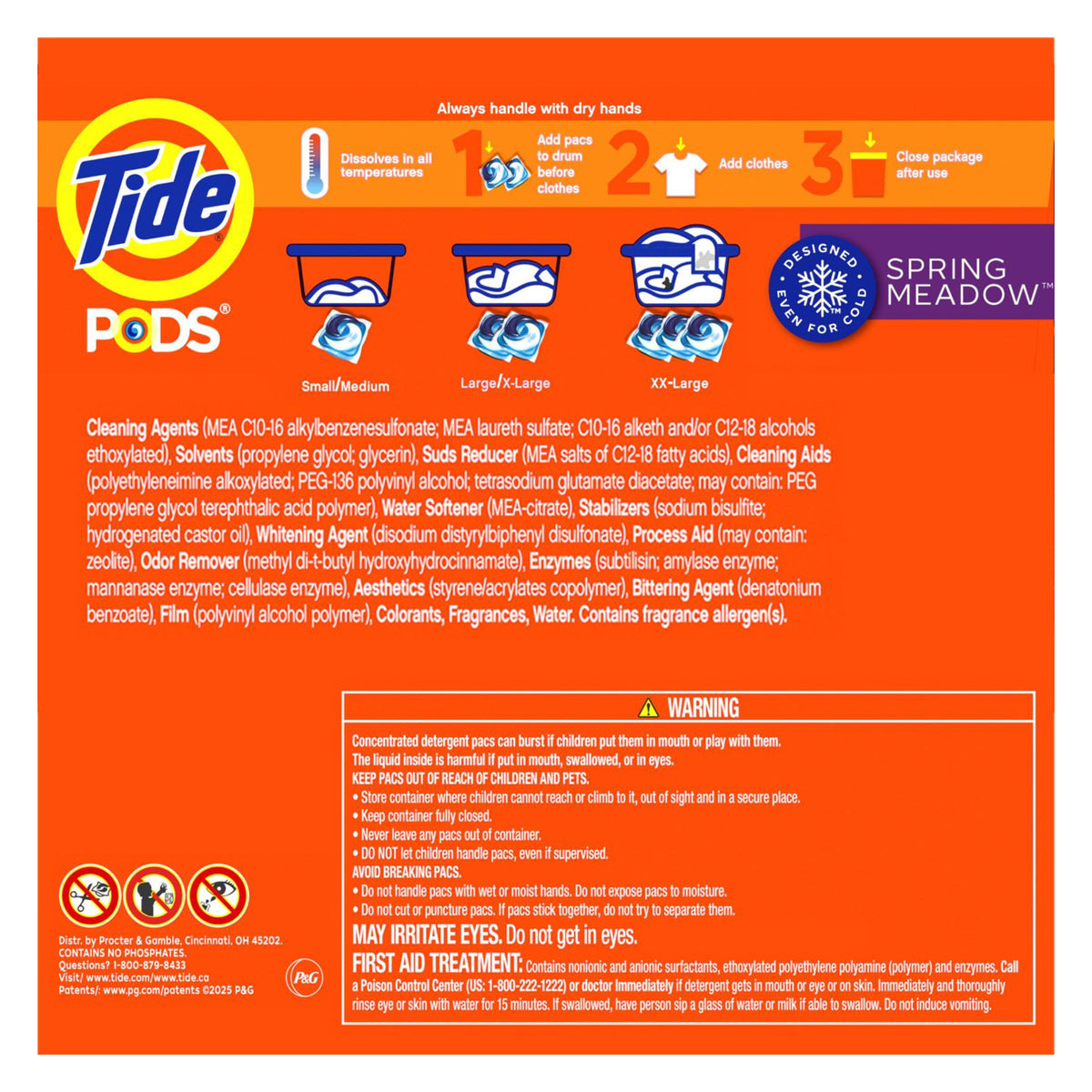 Tide PODS Laundry Detergent, HE Compatible, Spring Meadow, 156 ct - product image 6