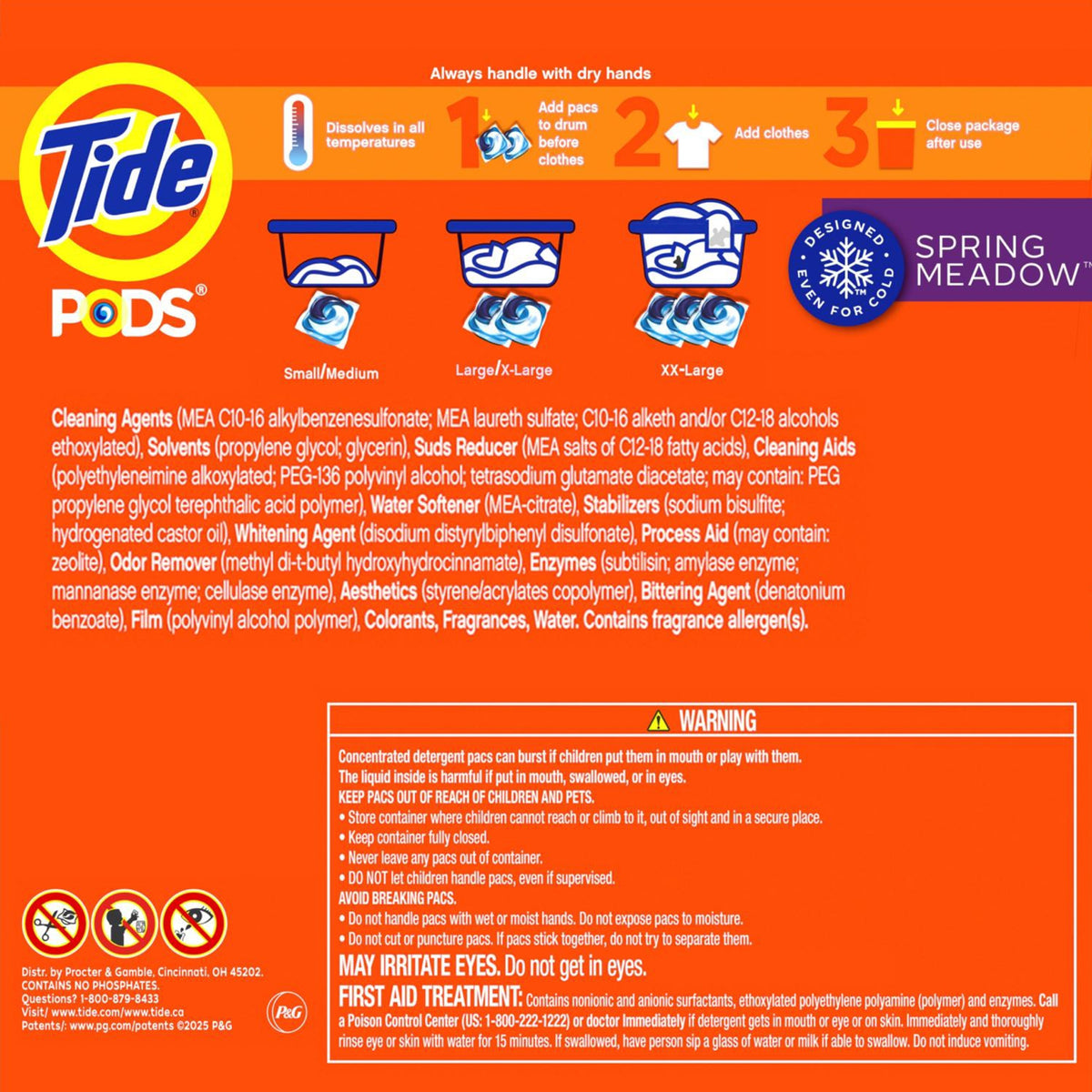 Tide PODS Laundry Detergent, HE Compatible, Spring Meadow, 156 ct - product image 2