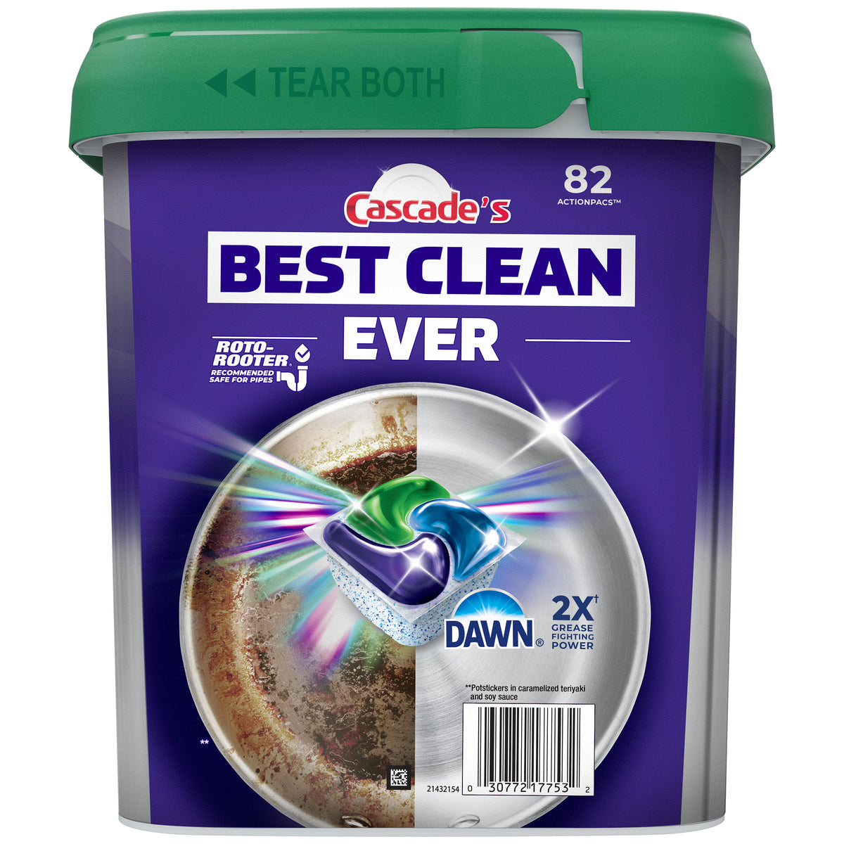 Cascade Platinum Plus ActionPacs Dishwasher Detergent, Fresh Scent, 82 ct - product image 3