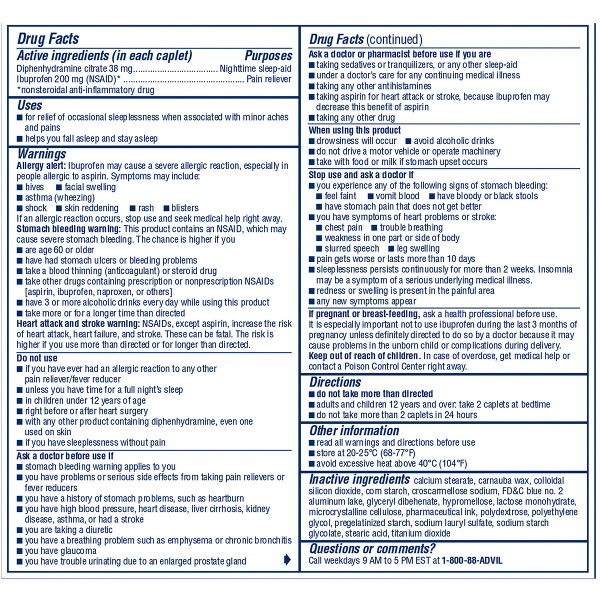 Advil PM Ibuprofen, Dispenser Pack, 2 Caplets, 50 ct - product image 5