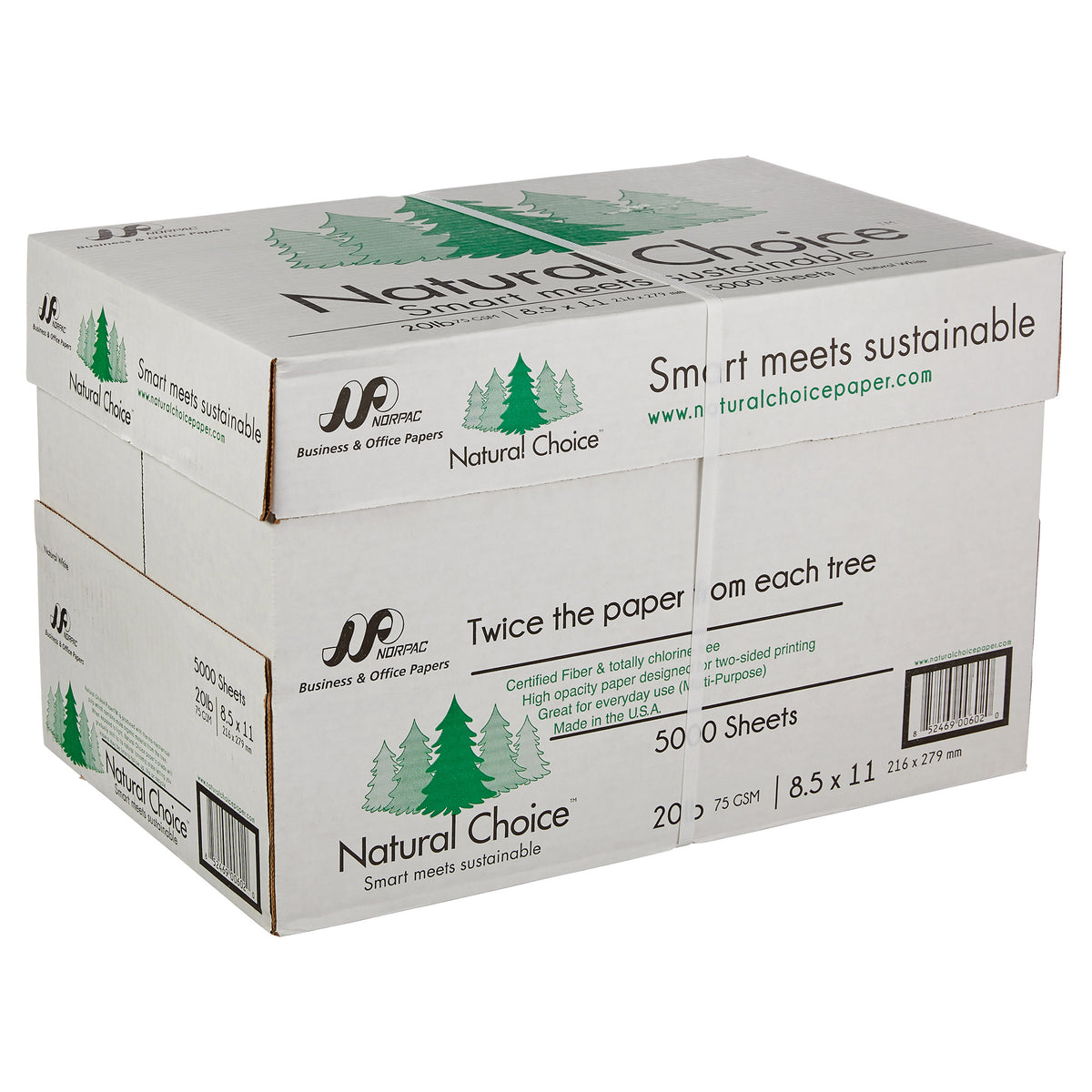 Natural Choice Multi-Purpose Copy Paper, 20 lb, Letter, White, 5000 Sheets - product image 6