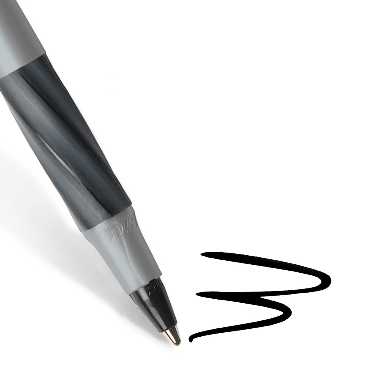BIC Round Stic Grip Ball Pen, Medium Point, 1.2 mm, Black Ink, 60 ct - product image 1