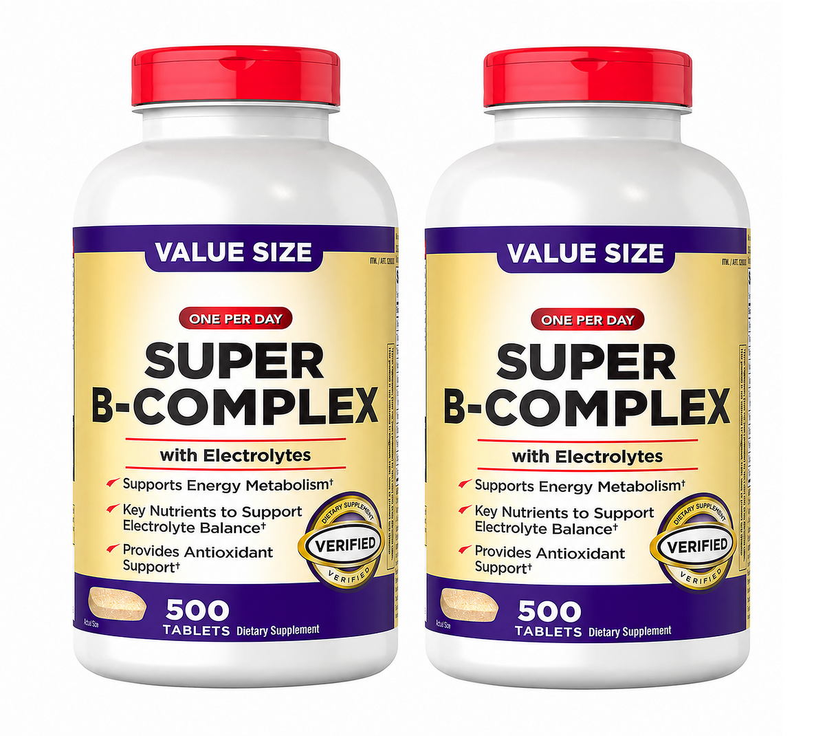 Kirkland Signature One Per Day Super B-Complex with Electrolytes, 500 tablets (1 Bottle)