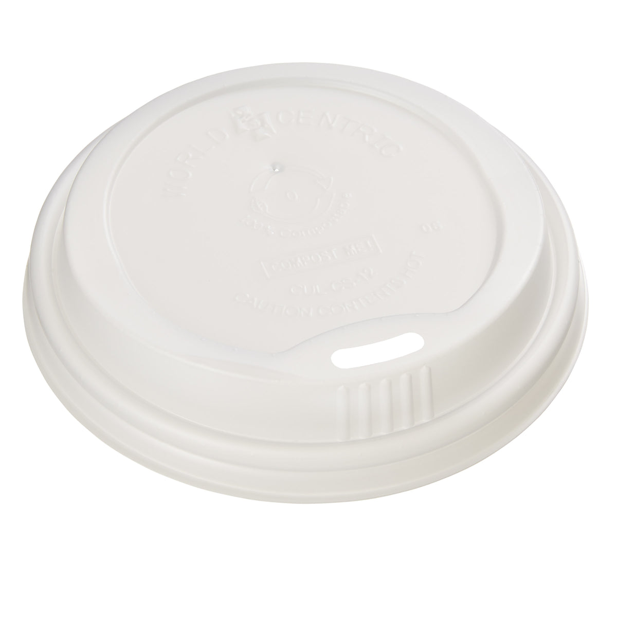World Centric Compostable Plastic Hot Cup Lids, 12-24 oz, 200 ct - product image 4
