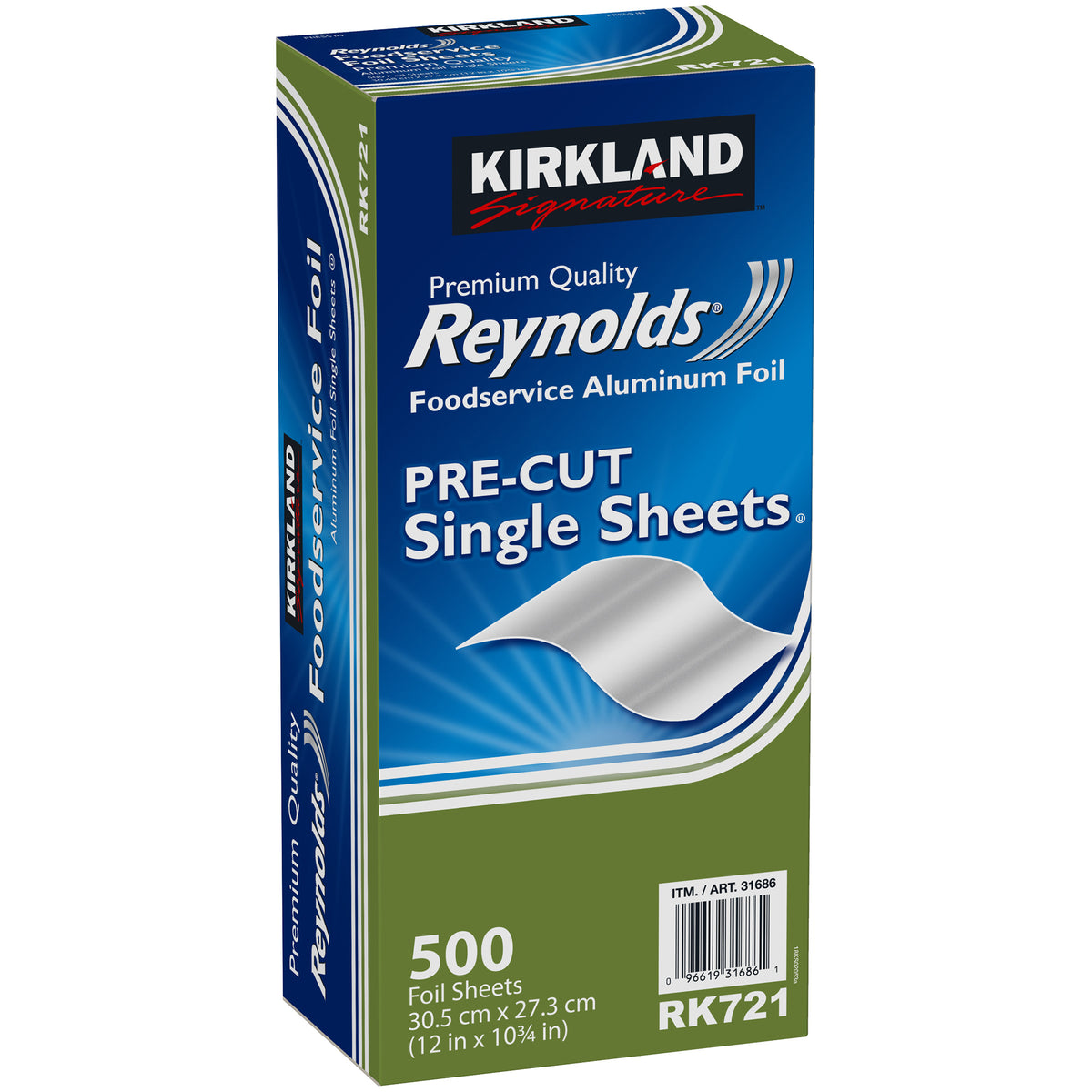 Kirkland Signature Aluminum Foil Single Sheets, 12"L x 10.75"W, 500 ct - product image 3