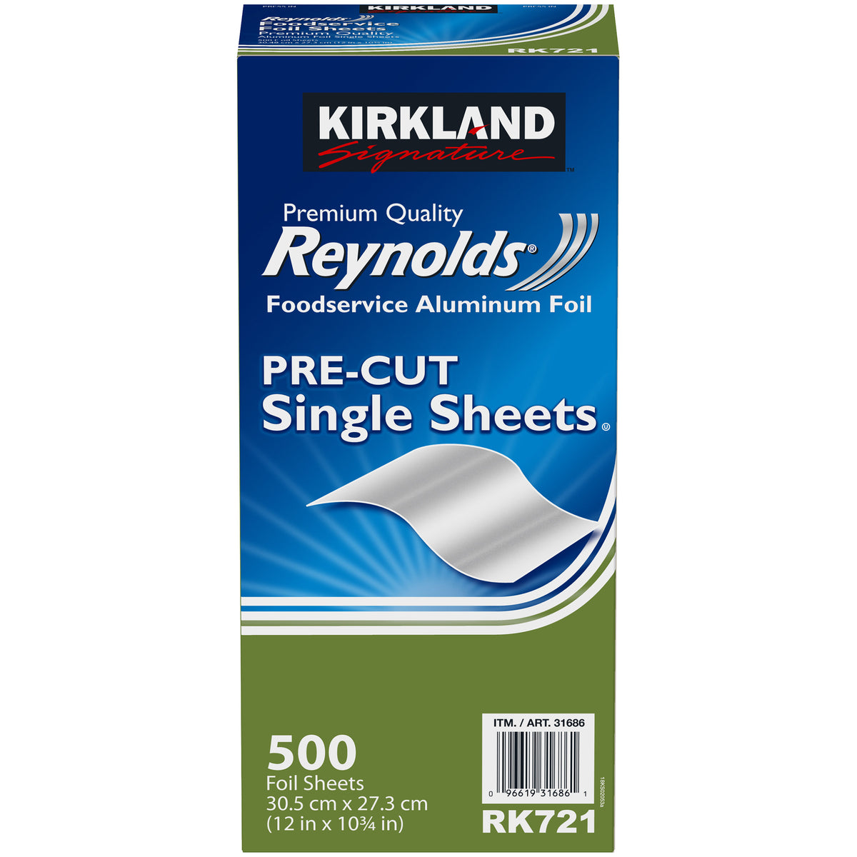 Kirkland Signature Aluminum Foil Single Sheets, 12"L x 10.75"W, 500 ct - product image 4