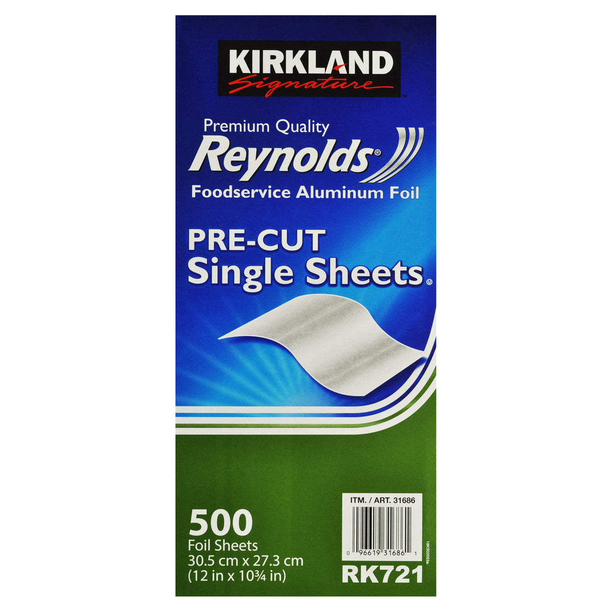 Kirkland Signature Aluminum Foil Single Sheets, 12"L x 10.75"W, 500 ct - product image 9