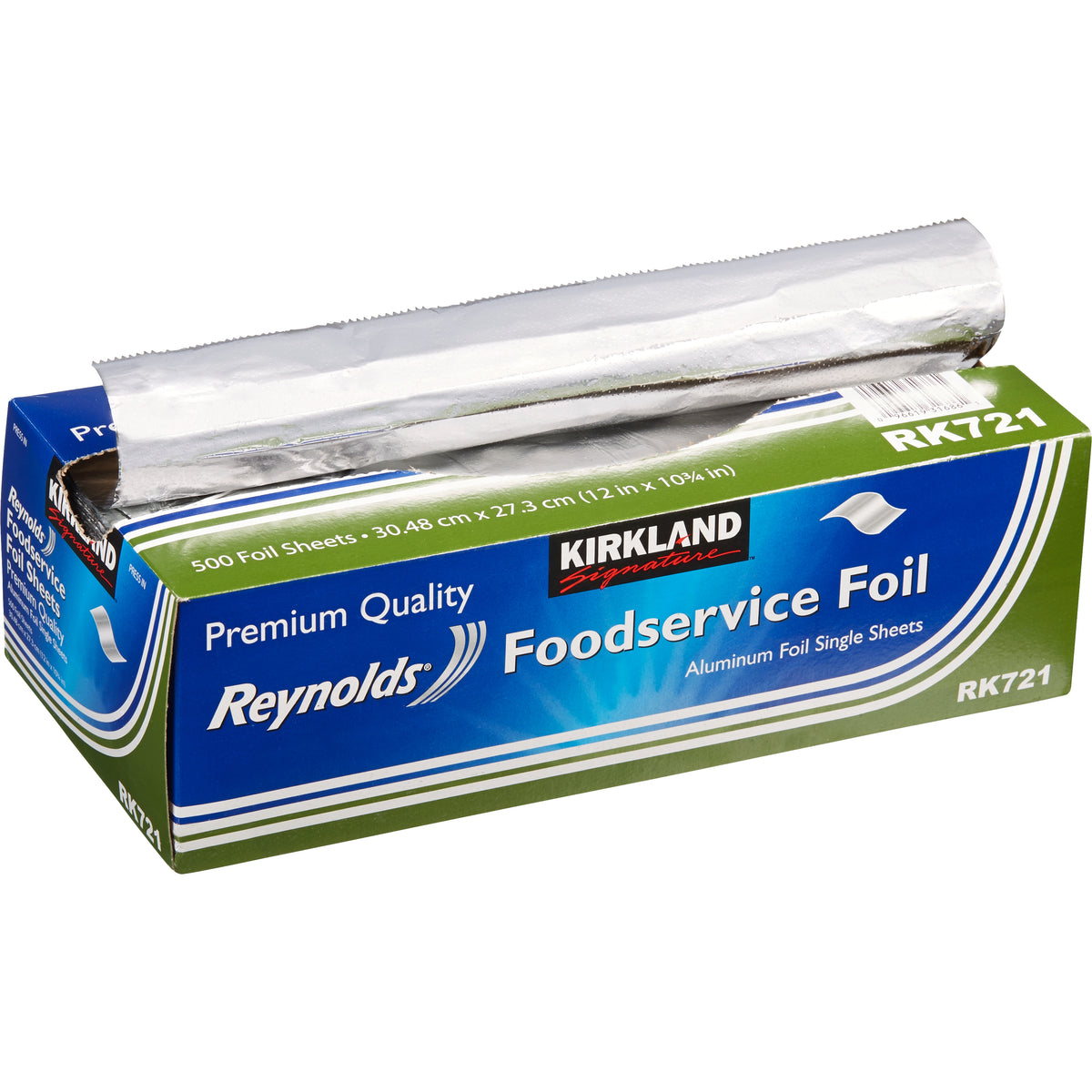 Kirkland Signature Aluminum Foil Single Sheets, 12"L x 10.75"W, 500 ct - product image 1
