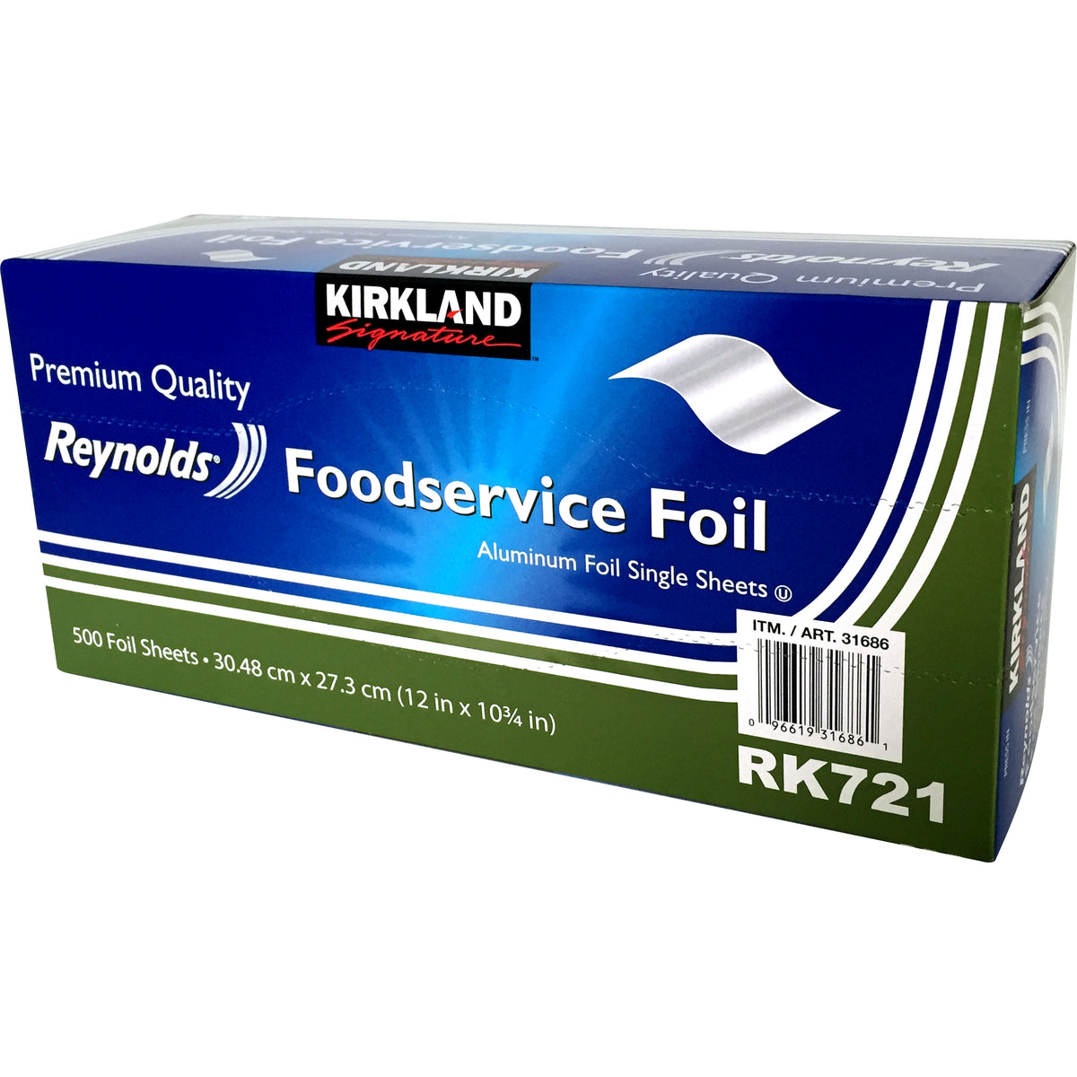 Kirkland Signature Aluminum Foil Single Sheets, 12"L x 10.75"W, 500 ct - product image 2