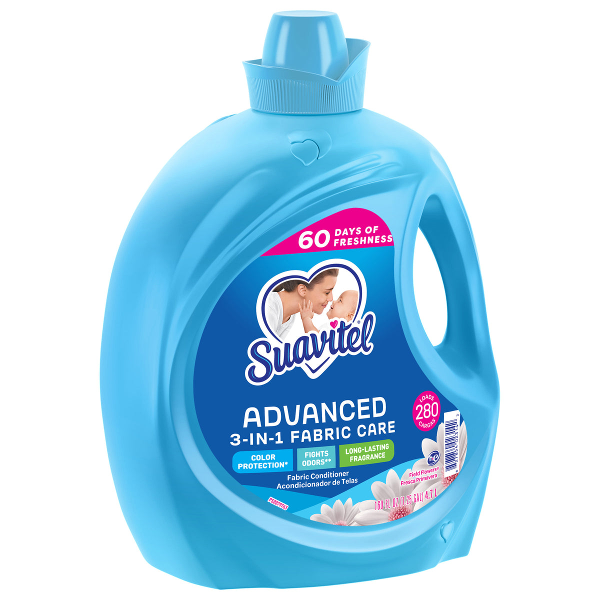 Suavitel Liquid Fabric Conditioner, Advanced Fabric Care, HE Compatible, Field Flowers Scent, 160 fl oz - product image 3