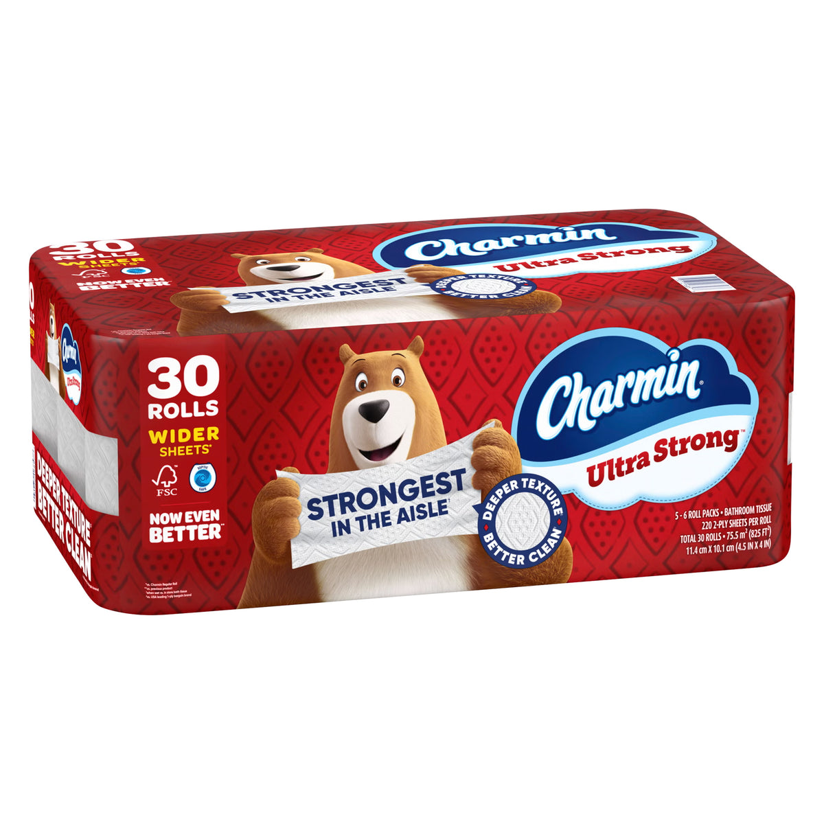Charmin Ultra Strong Bath Tissue, 2-Ply, 4.5" x 4", 220 Sheets, 30 ct - image 2