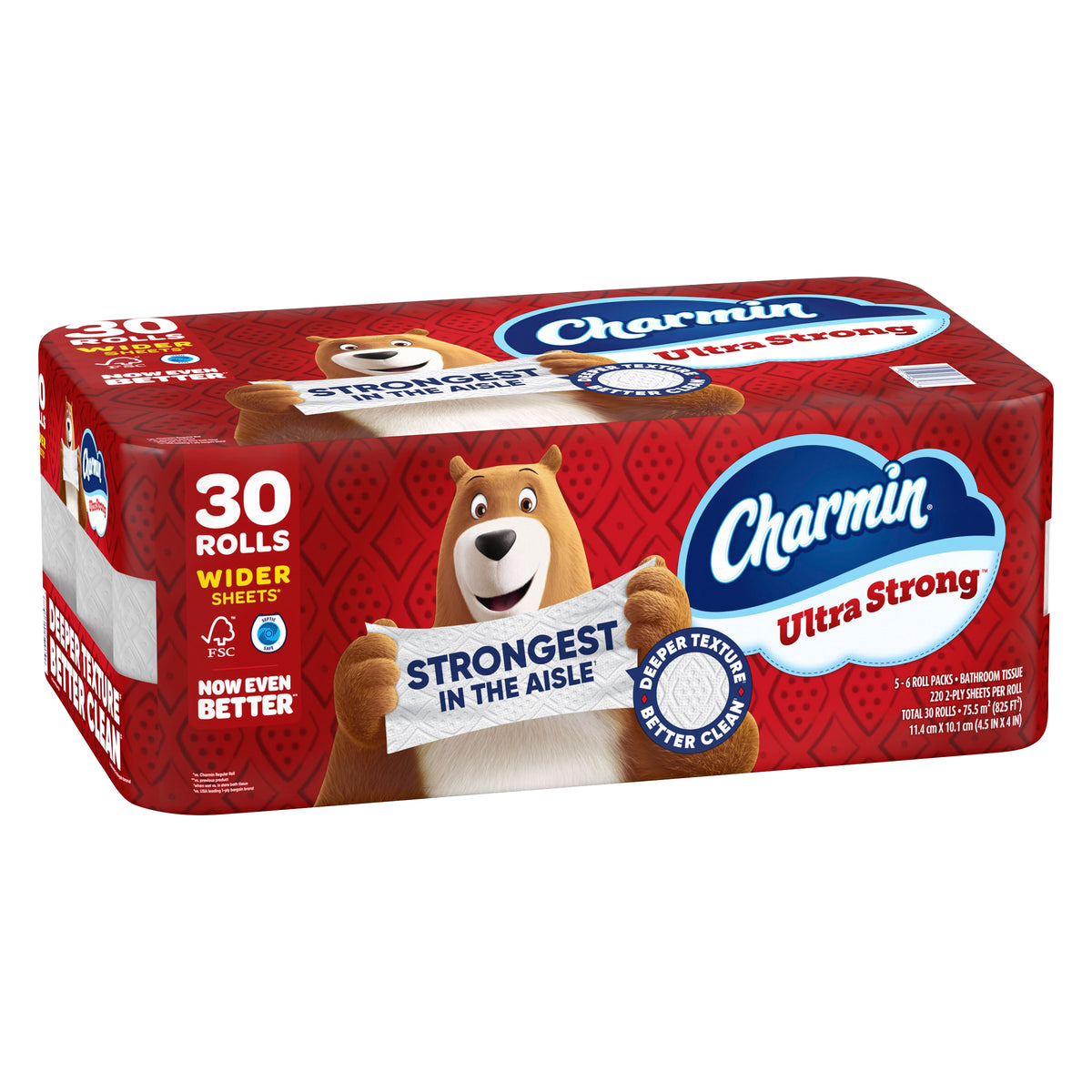 Charmin Ultra Strong Bath Tissue, 2-Ply, 4.5" x 4", 220 Sheets, 30 ct - product image 2