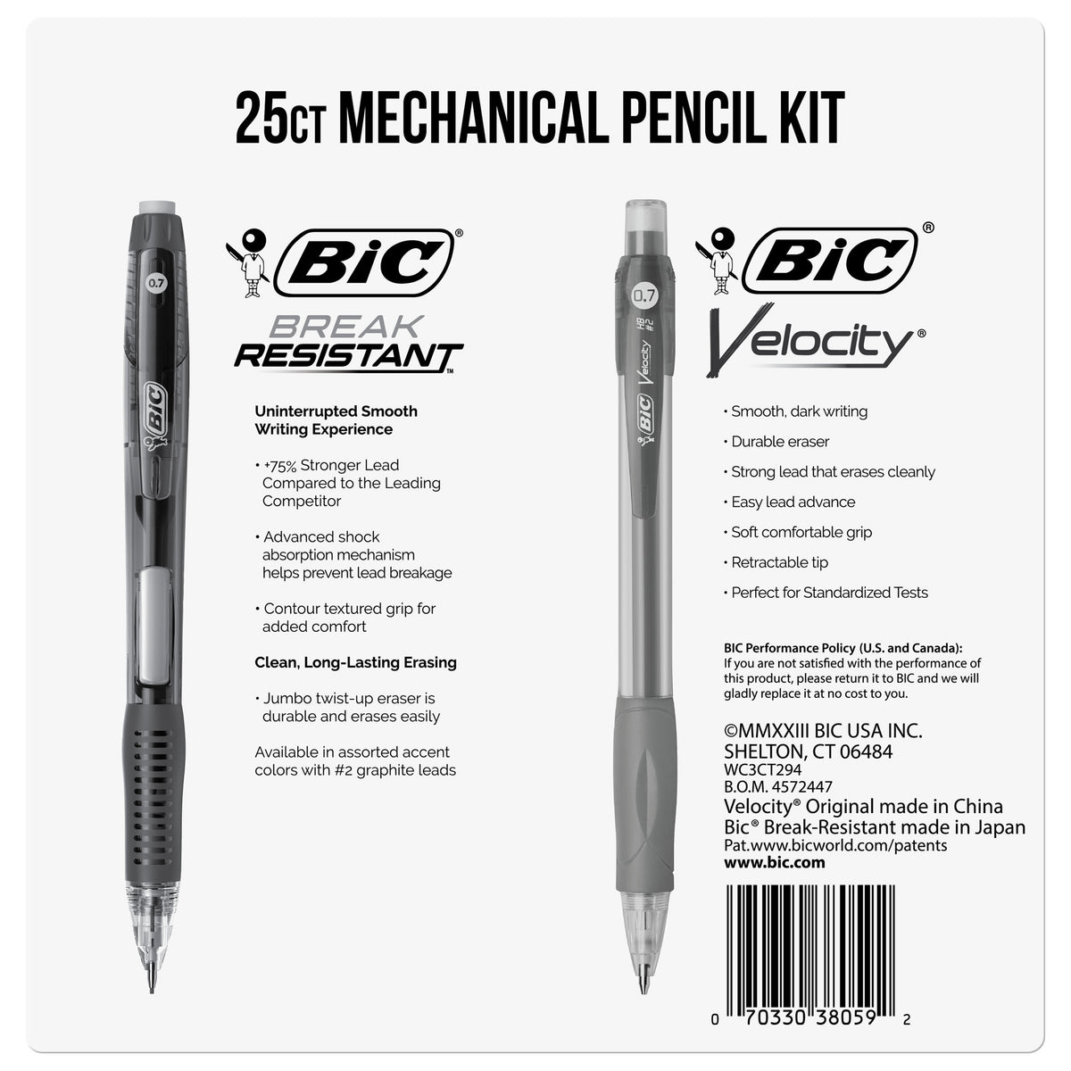 BIC Mechanical Pencil Kit, 24 Velocity + 1 Break Resistant, 0.7mm Lead, 25 ct - product image 3
