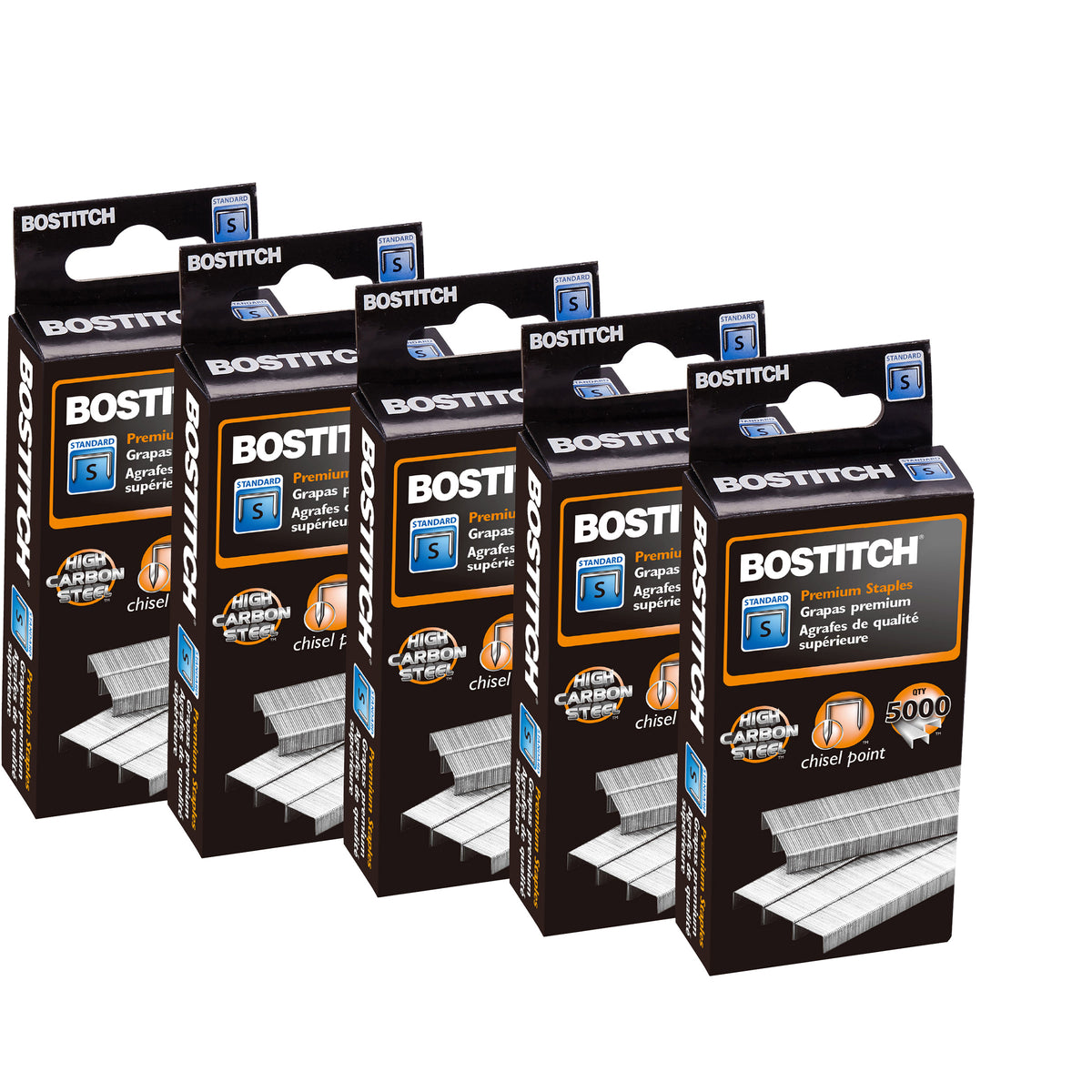 Bostitch 1/4" Premium Staples, Standard Chisel Point, 5000 Staples, 5 ct - product image 5