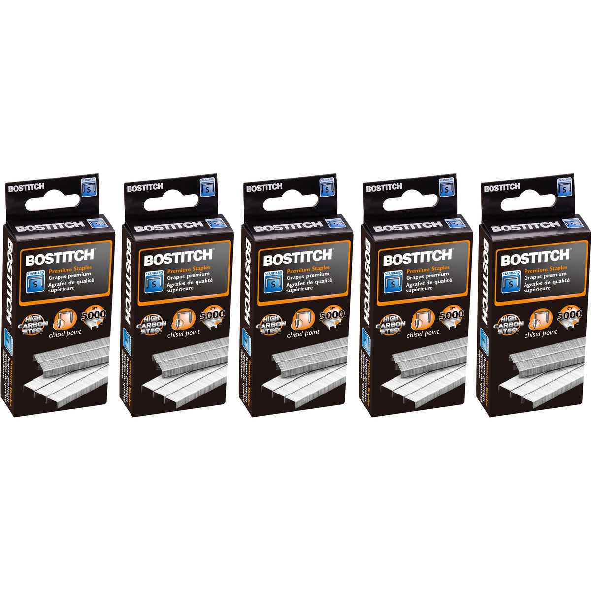 Bostitch 1/4" Premium Staples, Standard Chisel Point, 5000 Staples, 5 ct - product image 1
