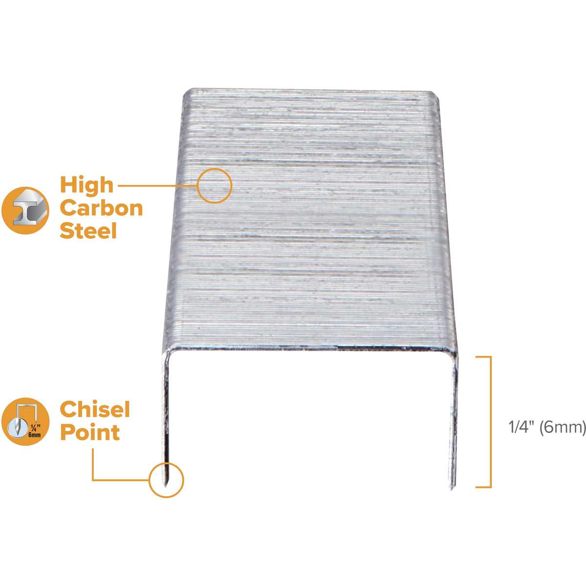 Bostitch 1/4" Premium Staples, Standard Chisel Point, 5000 Staples, 5 ct - product image 3