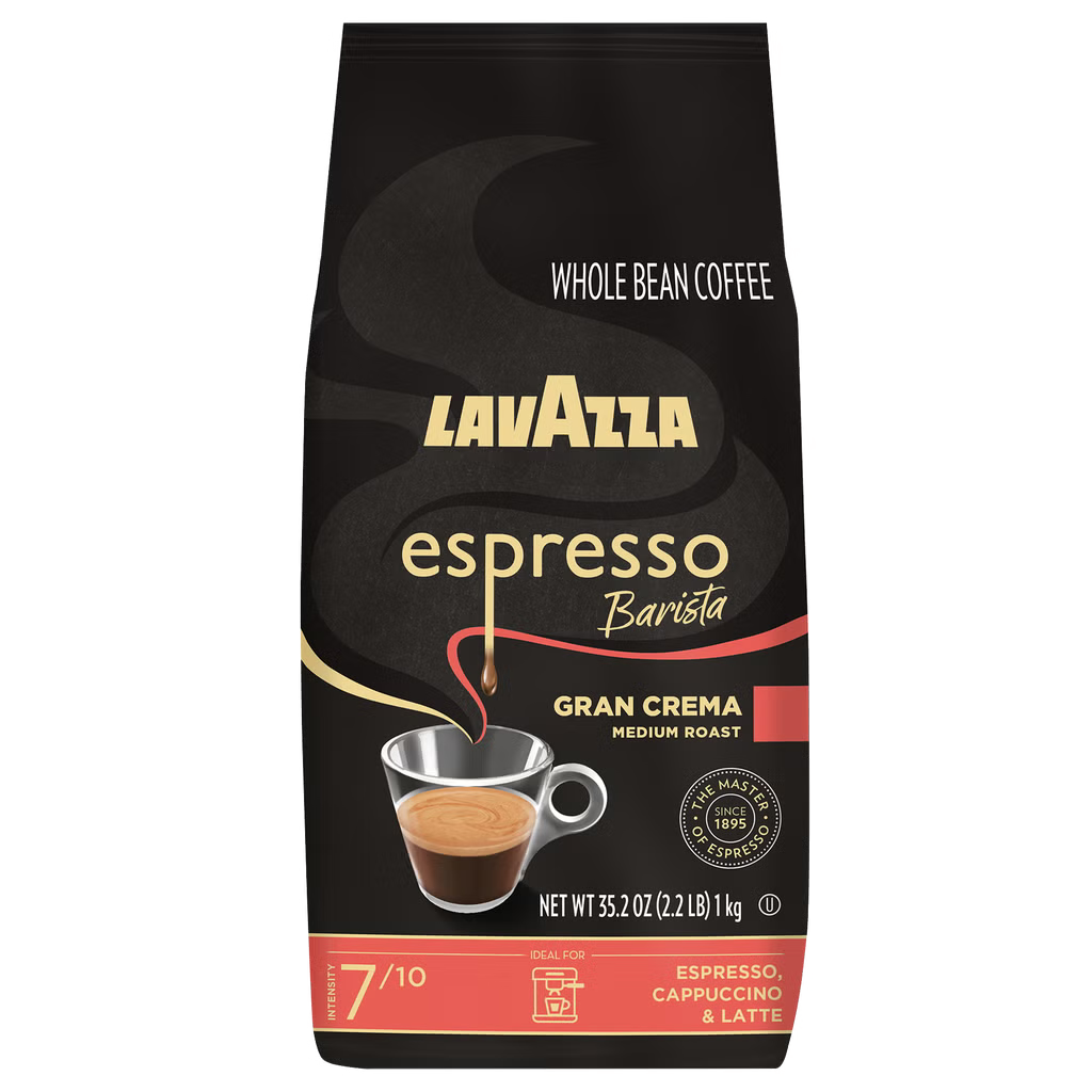 Lavazza Espresso Gran Crema Whole Bean Coffee, Medium Roast, 2.2 lbs