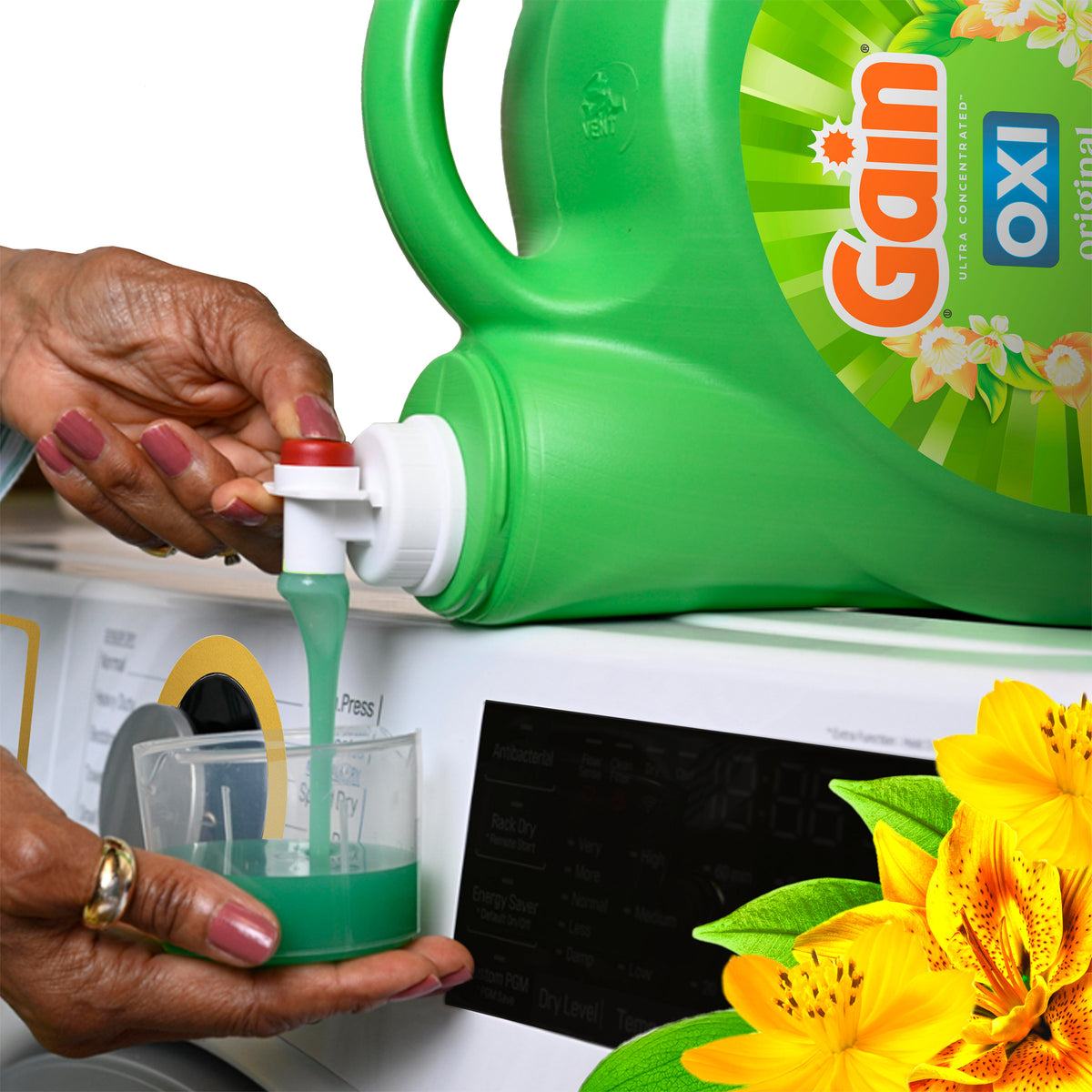 Gain+Oxi Ultra Concentrated Liquid Laundry Detergent, HE Compatible, Original Scent, 159 Loads, 170 fl oz - product image 3