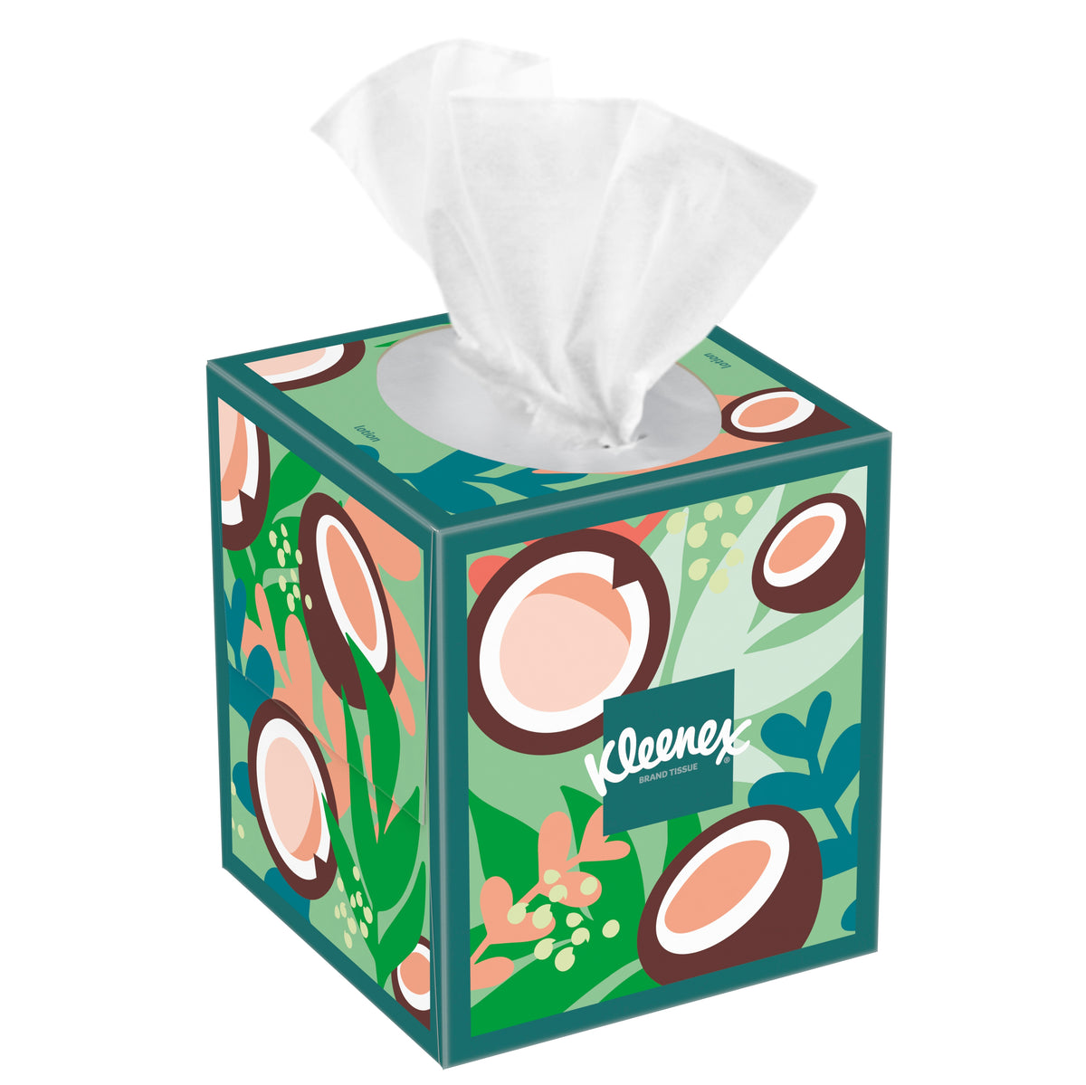 Kleenex Lotion Facial Tissues with Coconut Oil, 3-Ply, Cube Box, 85 Tissues, 12 ct - product image 2
