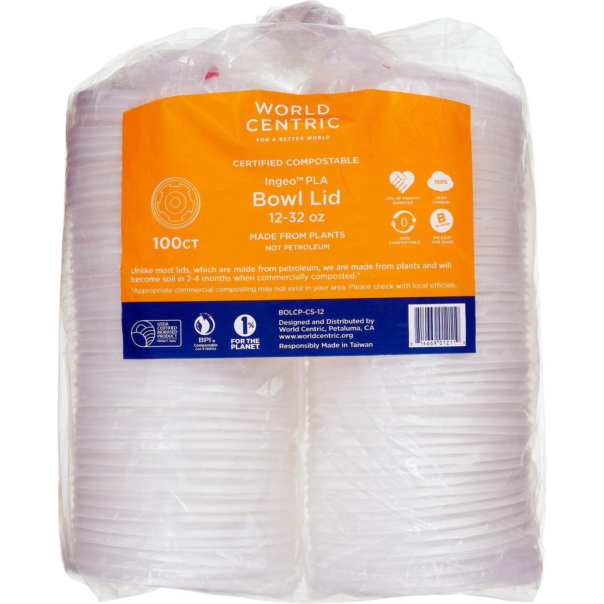 World Centric Compostable Bowl Lid, 100 ct - product image 3