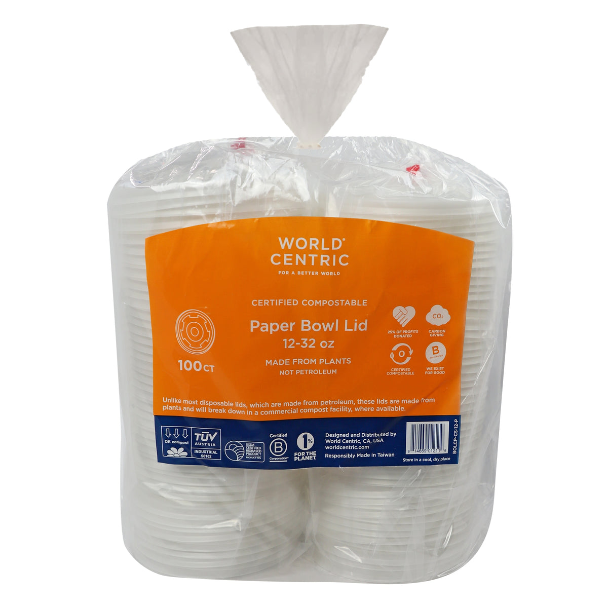 World Centric Compostable Bowl Lid, 100 ct - product image 2