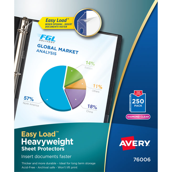 Avery Premium Heavyweight Sheet Protectors, Clear, 250 ct - product image 1