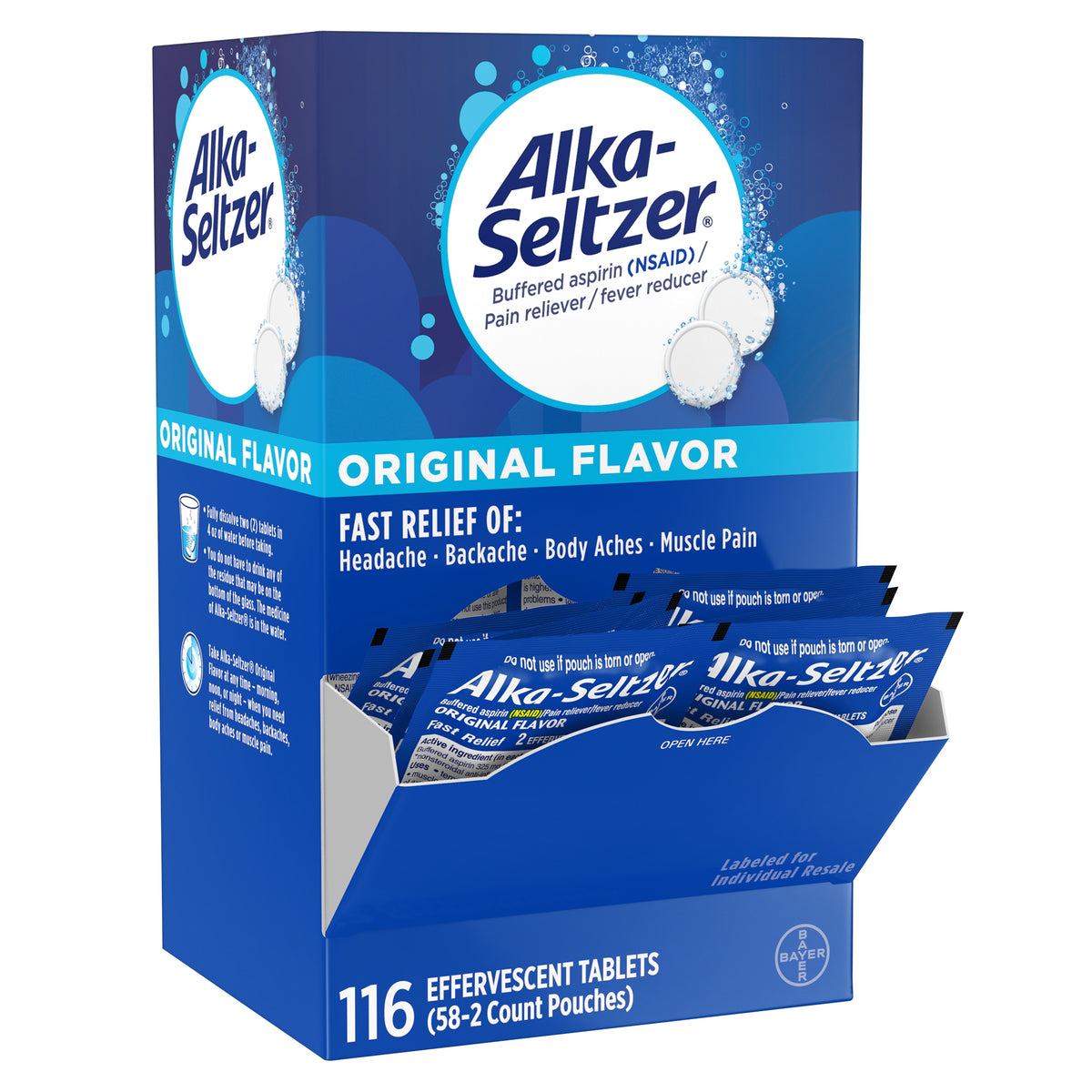 Alka-Seltzer, Original, 2 Tablets per Pouch, 58 ct - product image 2
