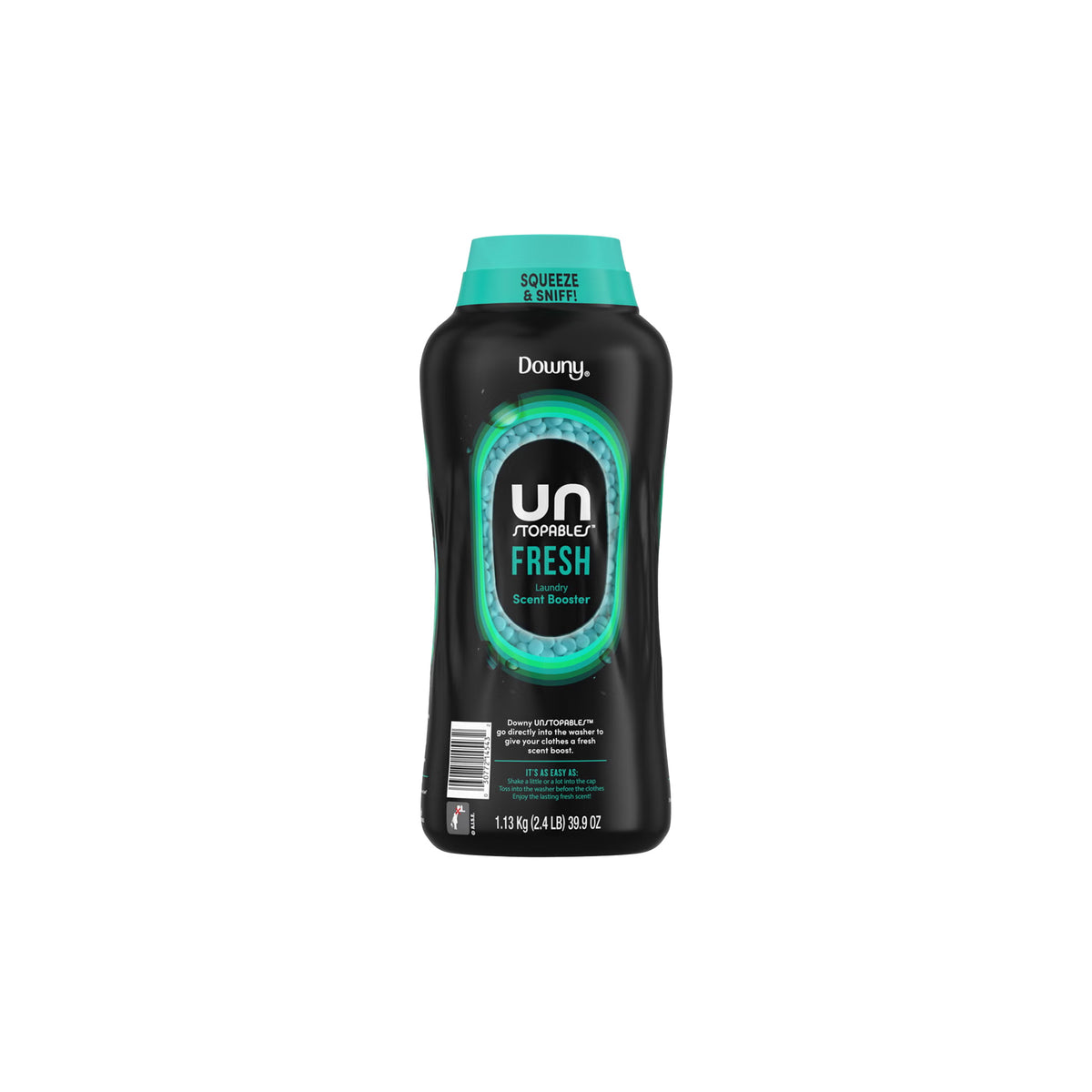 Downy Unstopables In-Wash Laundry Scent Booster Beads, HE Compatible, Fresh Scent, 39.9 oz - image 1