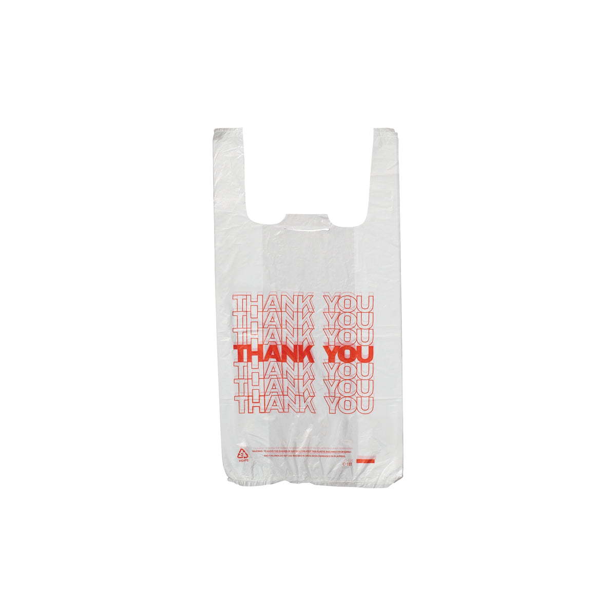 Duro Bag Plas-T-Sak Thank You Bags, Small, White, 1600 ct - product image 1