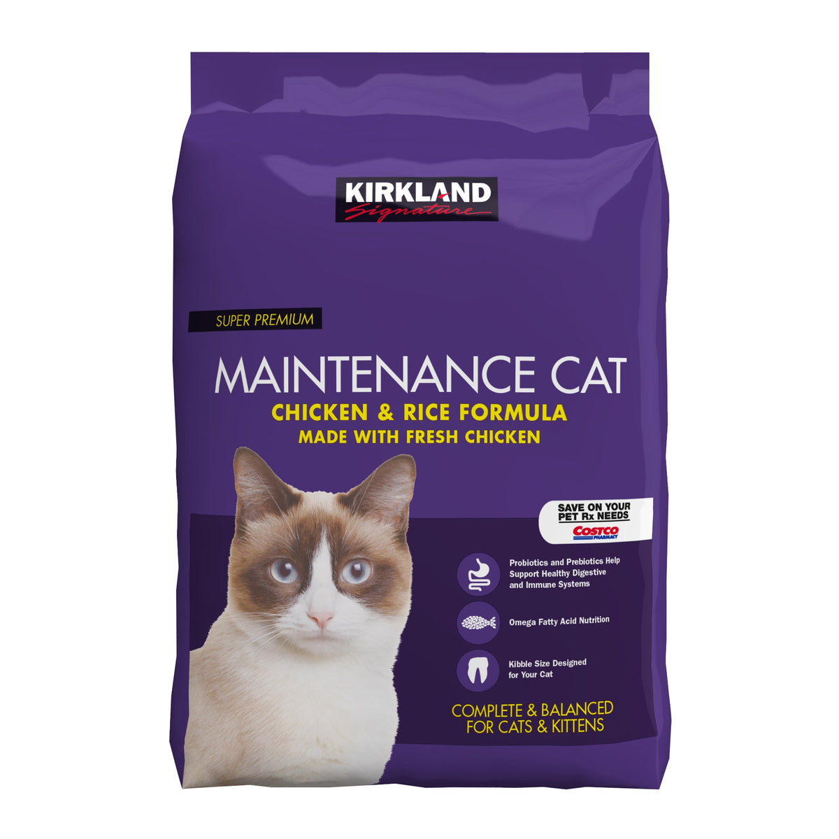Kirkland Signature Cat Food, Chicken and Rice Formula, 25 lbs - product image 1