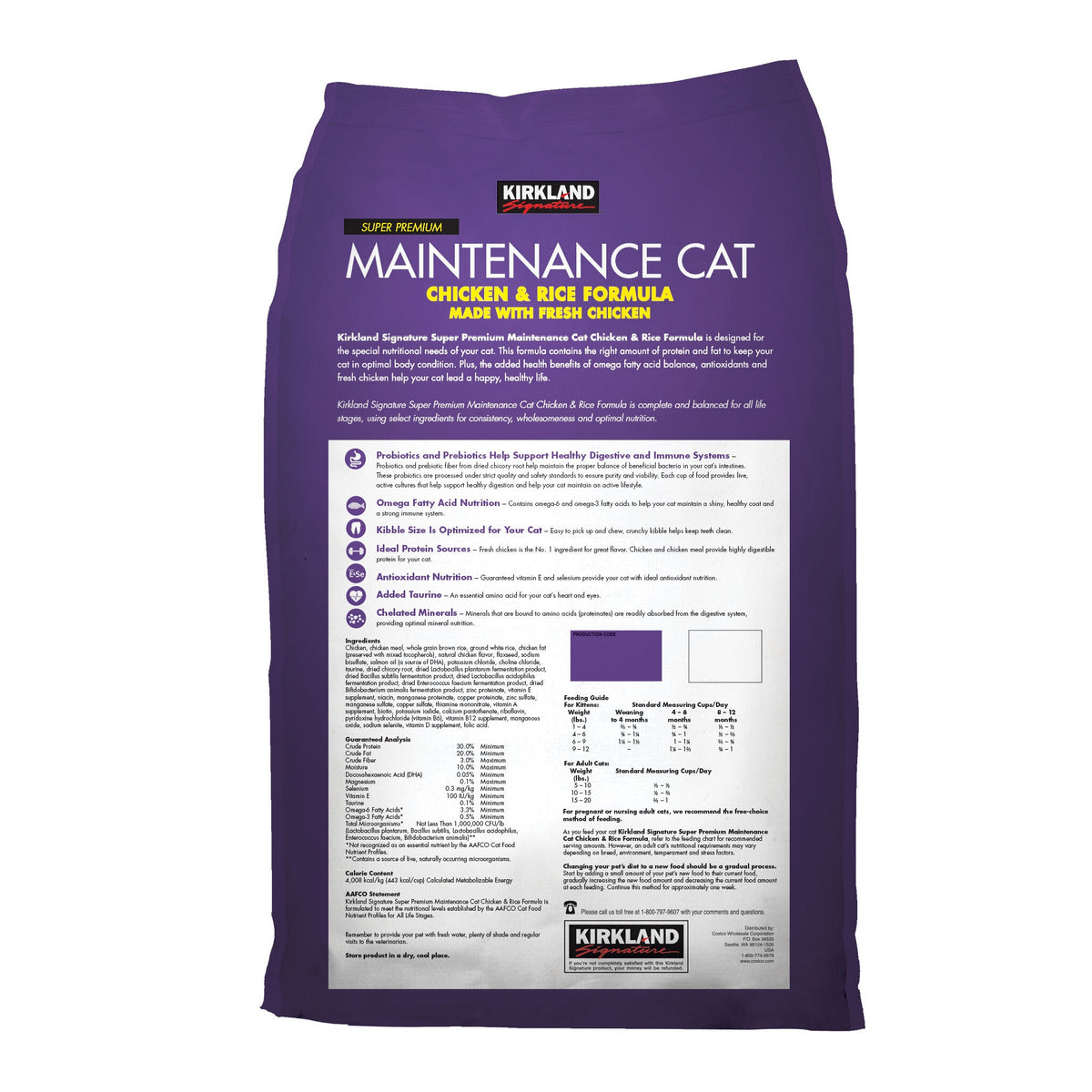Kirkland Signature Cat Food, Chicken and Rice Formula, 25 lbs - product image 2