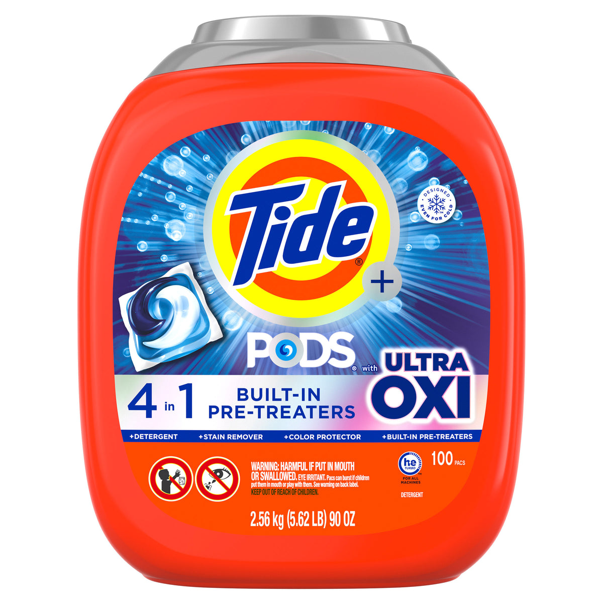 Tide PODS Laundry Detergent, Plus Ultra OXI, HE Compatible, 100 ct - product image 3
