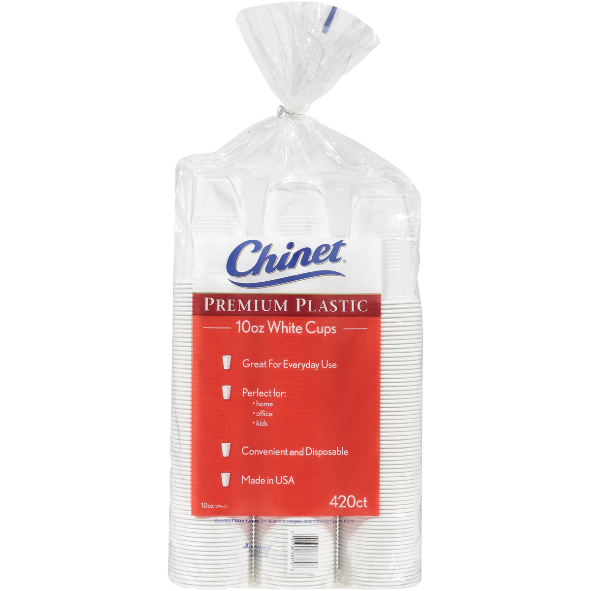 Chinet Premium Plastic Cold Cups, 10 oz, 420 ct - product image 2