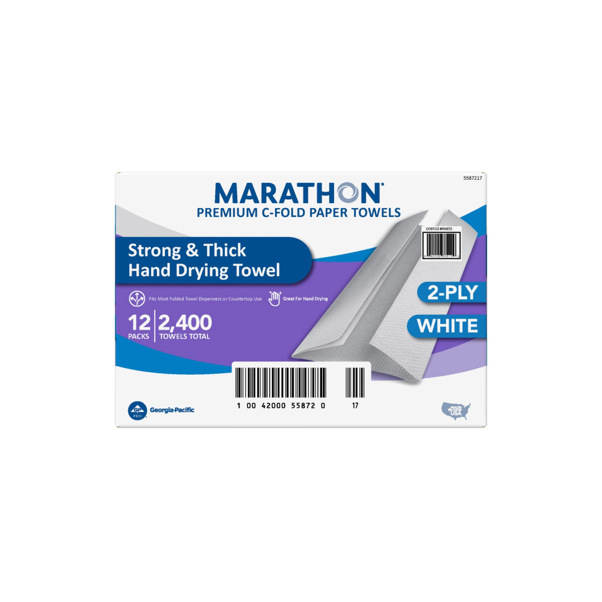 Marathon C-Fold Paper Towels, 2-Ply, White, 2400 ct - product image 11