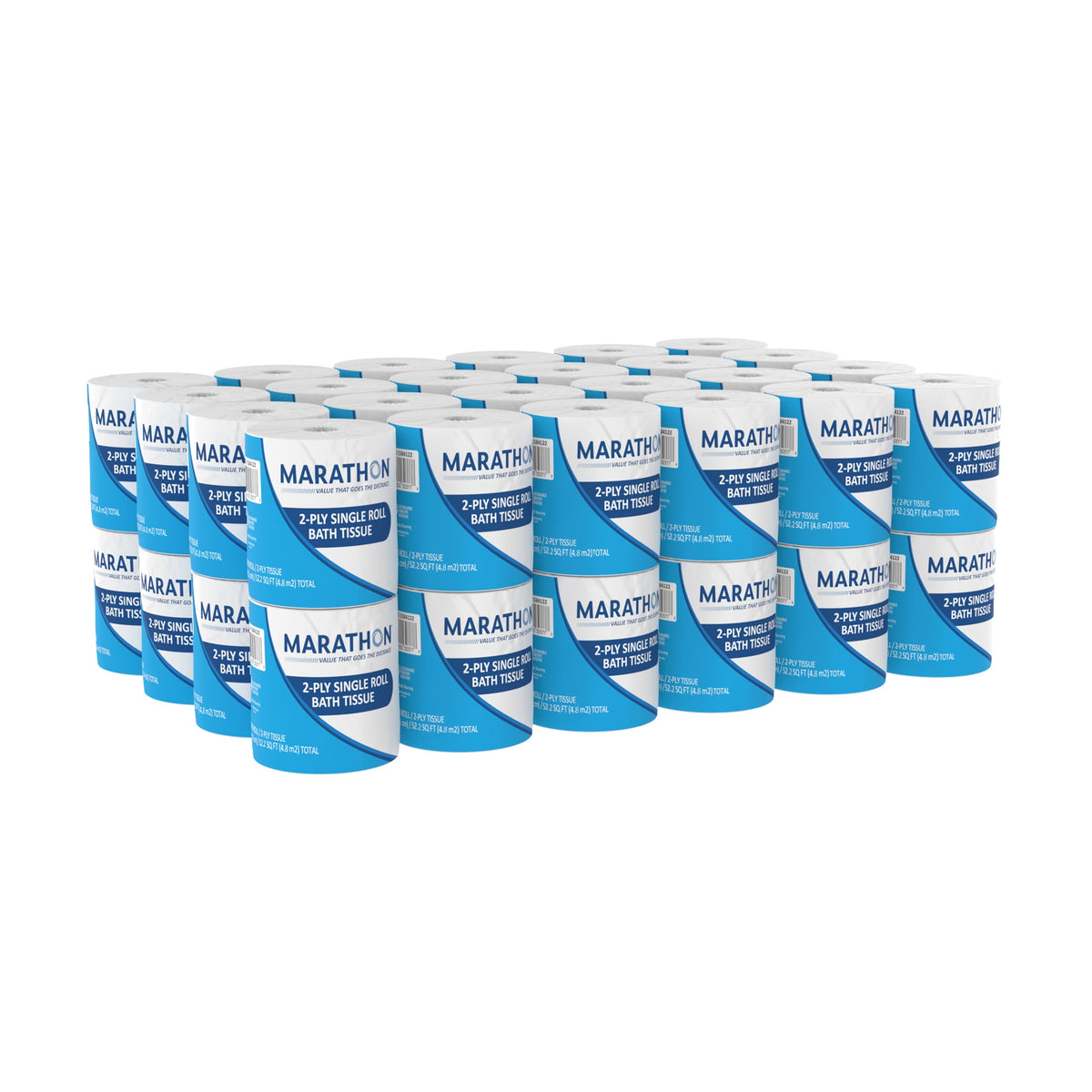 Marathon Bath Tissue, Standard Roll, 2-Ply, 4" x 4", 470 Sheets, 48 ct - product image 3