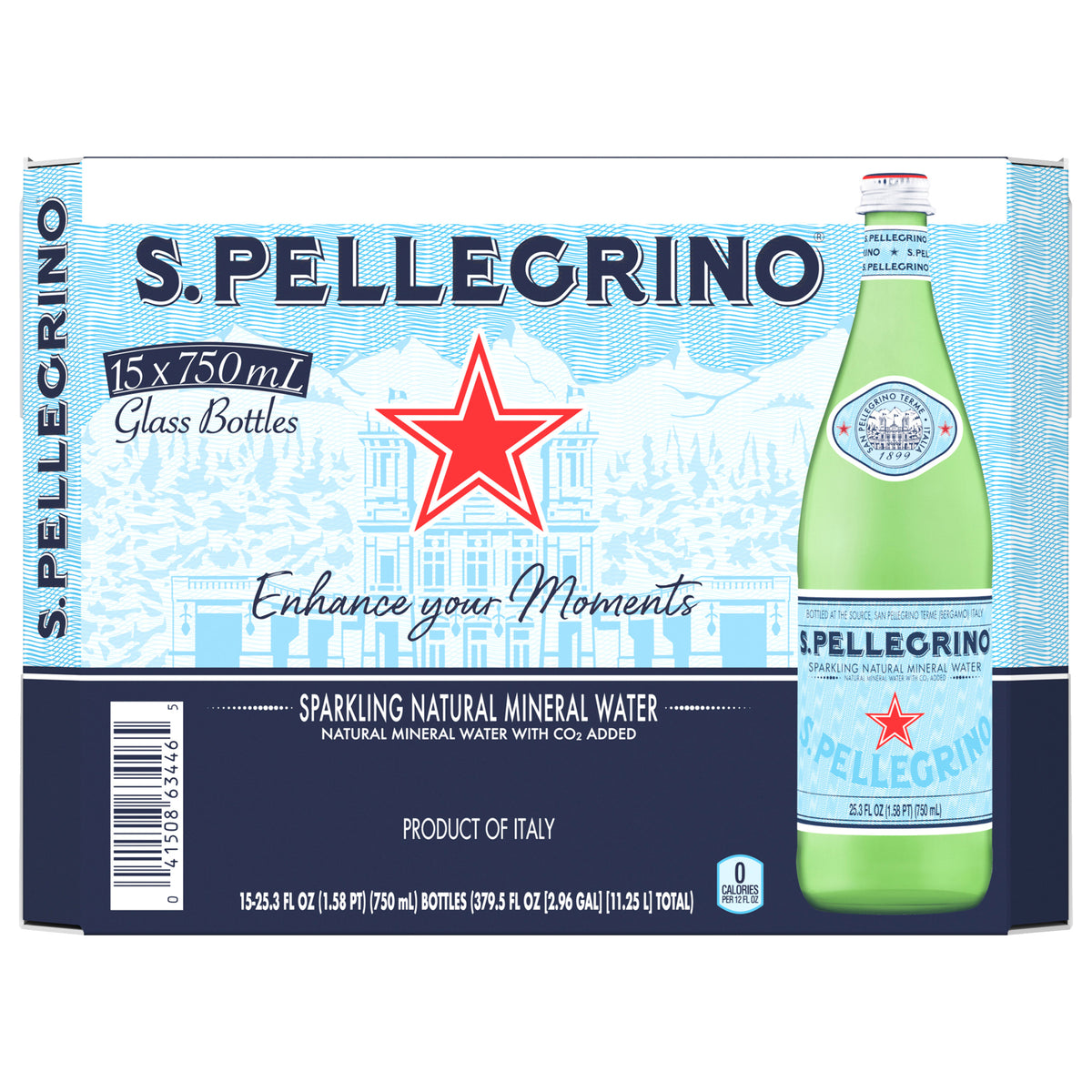 S.Pellegrino Sparkling Natural Mineral Water, 25.3 fl oz, 15 ct - product image 4