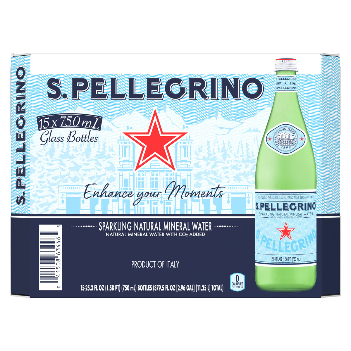 S.Pellegrino Sparkling Natural Mineral Water, 25.3 fl oz, 15 ct - product image 6